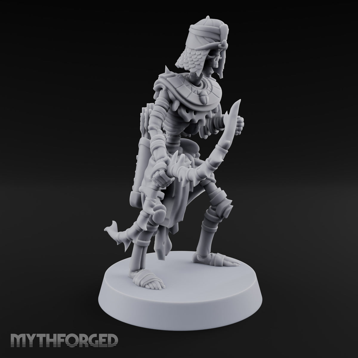 Dust and Sandstone Silence Skeleton Warrior B — Bow & Arrows