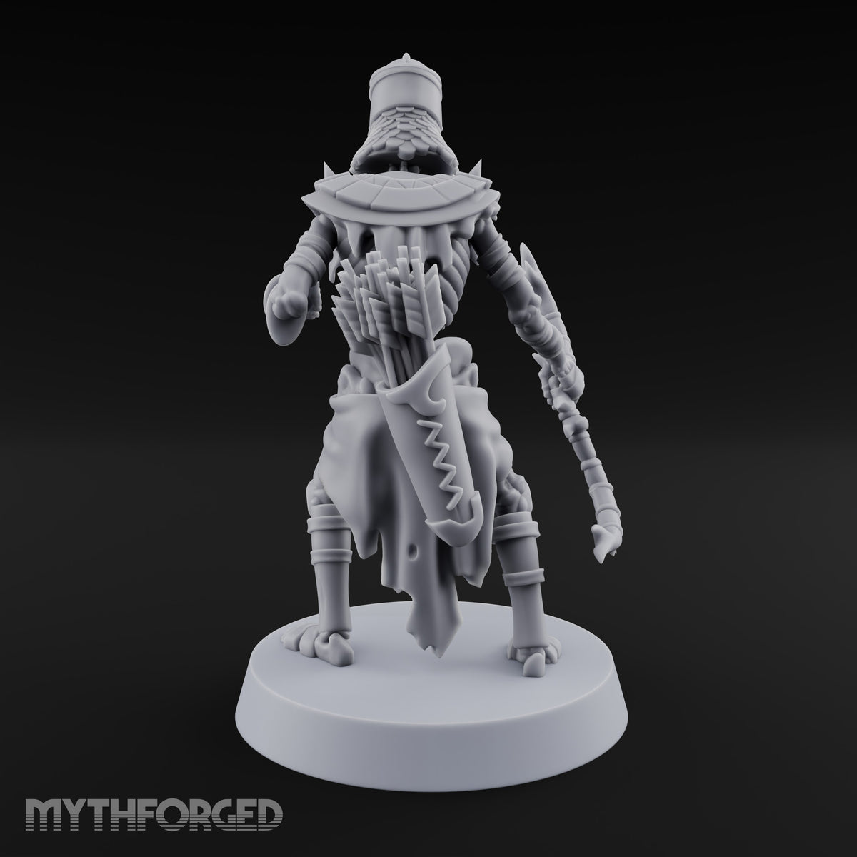 Dust and Sandstone Silence Skeleton Warrior B — Bow & Arrows