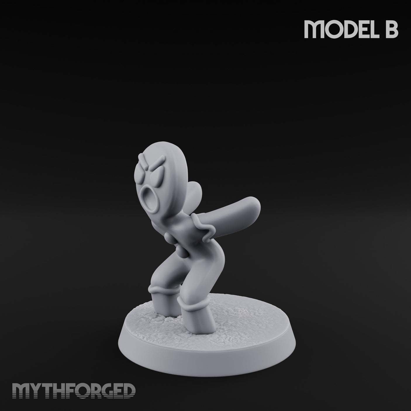 Angry Brawling Gingerbread Warrior B Miniature for Dungeons and Dragons, Pathfinder or other TTRPGs