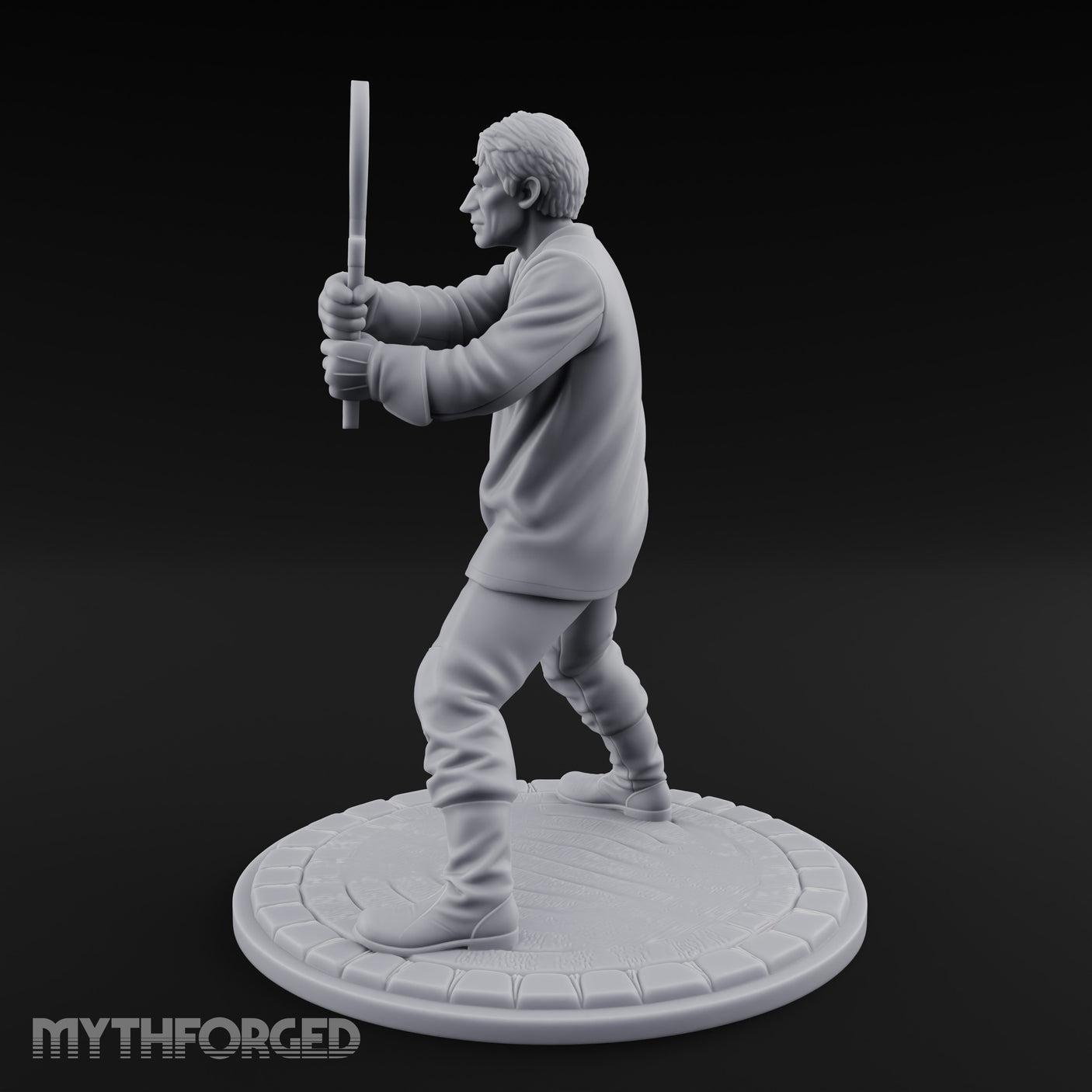 Ankh Brandishing Human Fanatic Miniature for Dungeons and Dragons, Pathfinder or other TTRPGs
