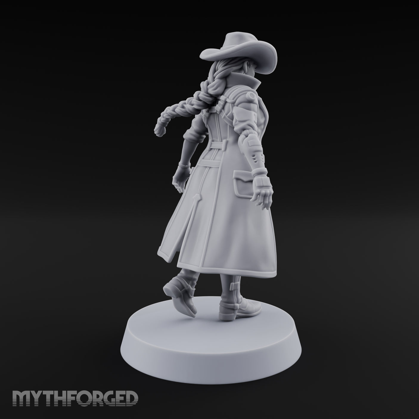 Stepping Into Town Space Sheriff Miniature for Dungeons and Dragons, Pathfinder or other TTRPGs