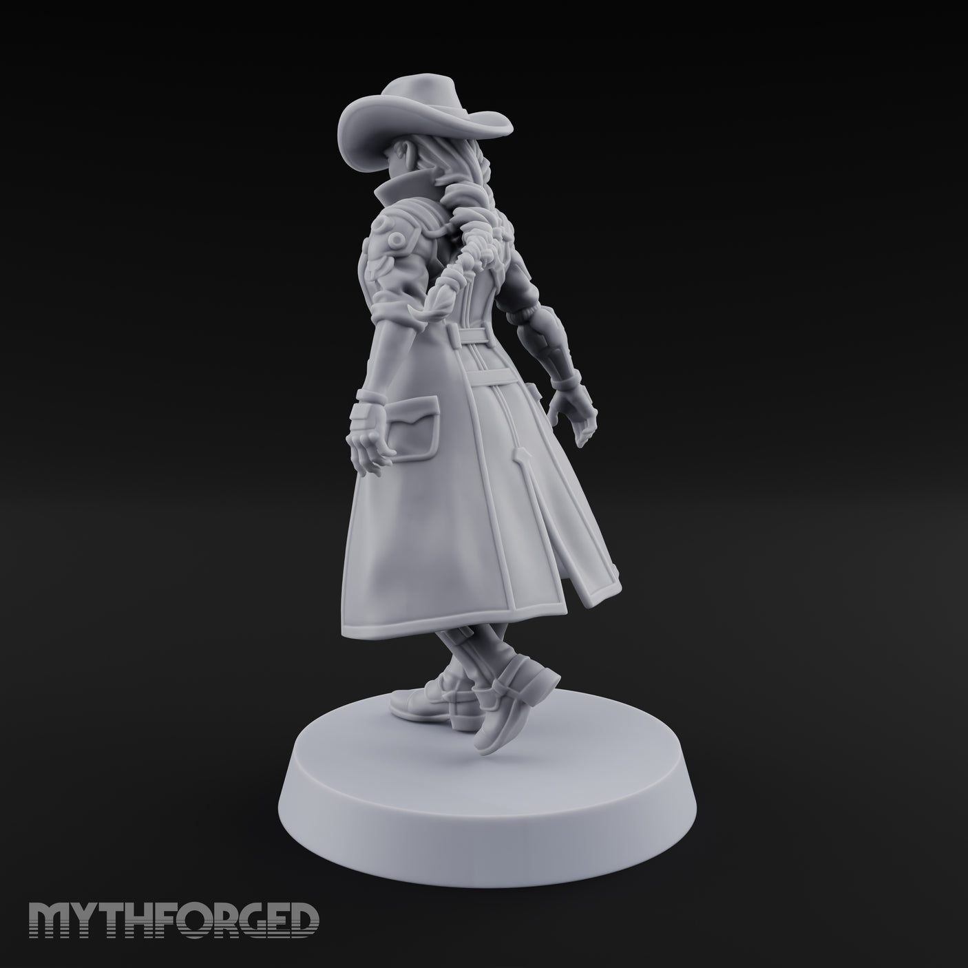 Stepping Into Town Space Sheriff Miniature for Dungeons and Dragons, Pathfinder or other TTRPGs
