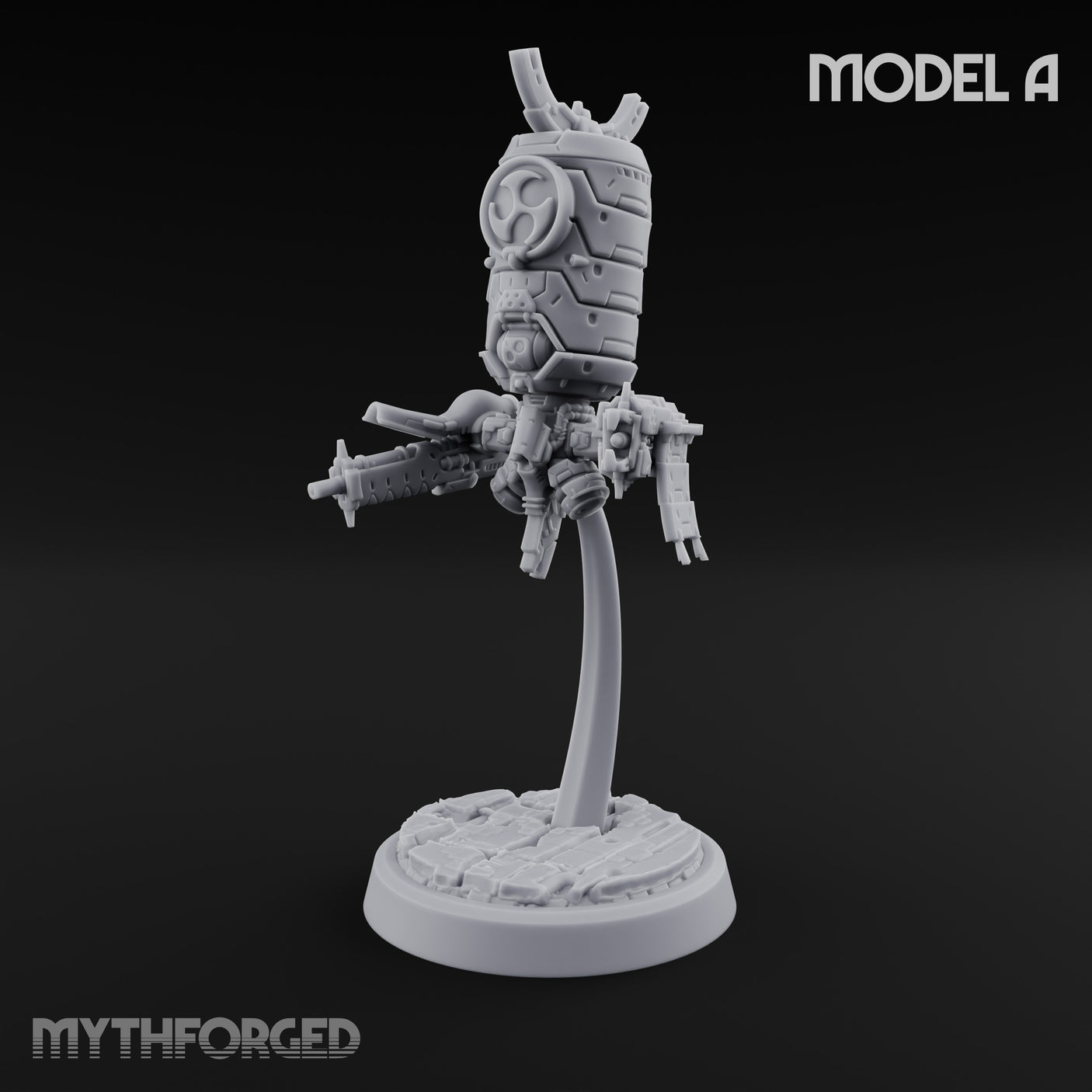 Antenna Topped Hovering Automaton Sentinel A Miniature for Dungeons and Dragons, Pathfinder or other TTRPGs