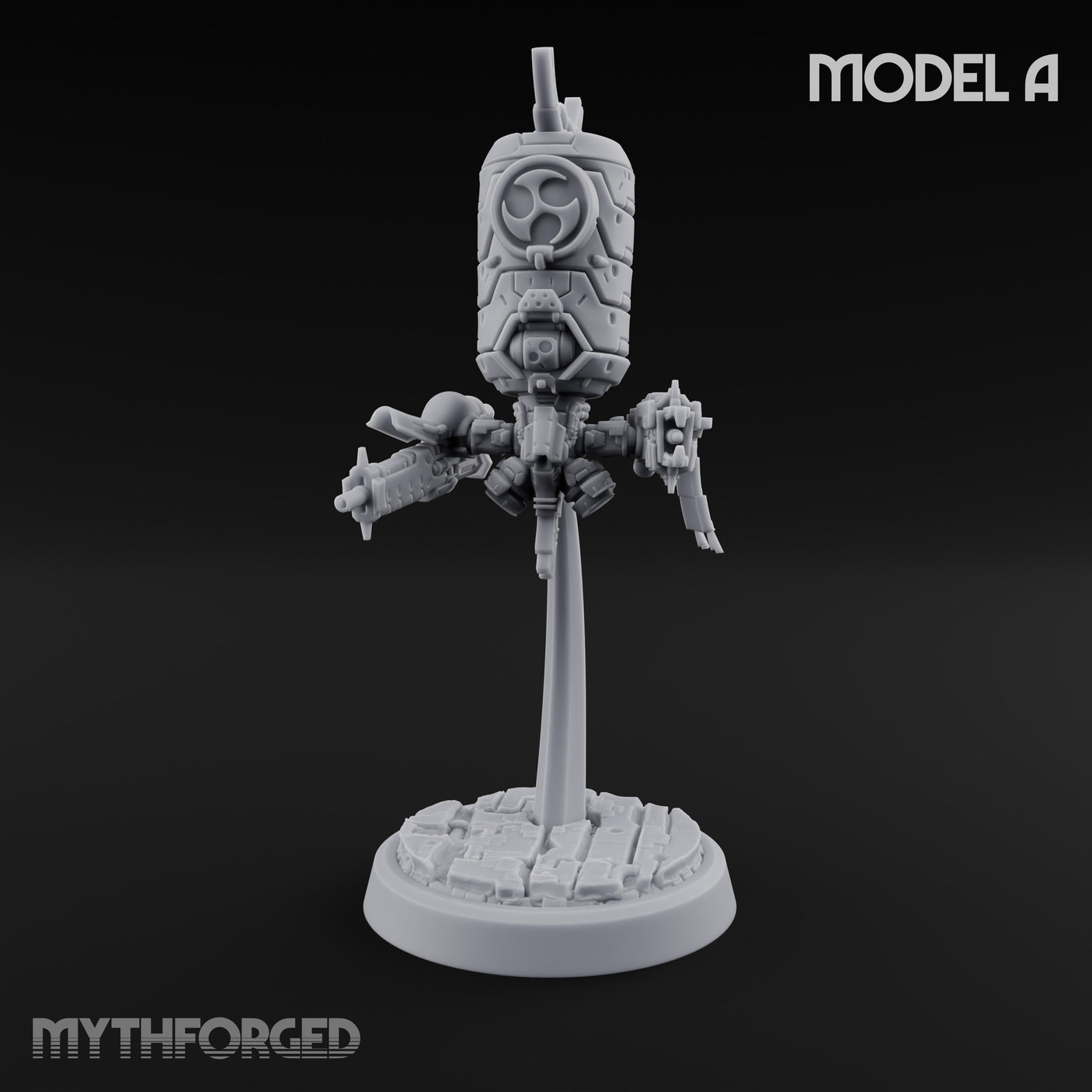Antenna Topped Hovering Automaton Sentinel A Miniature for Dungeons and Dragons, Pathfinder or other TTRPGs