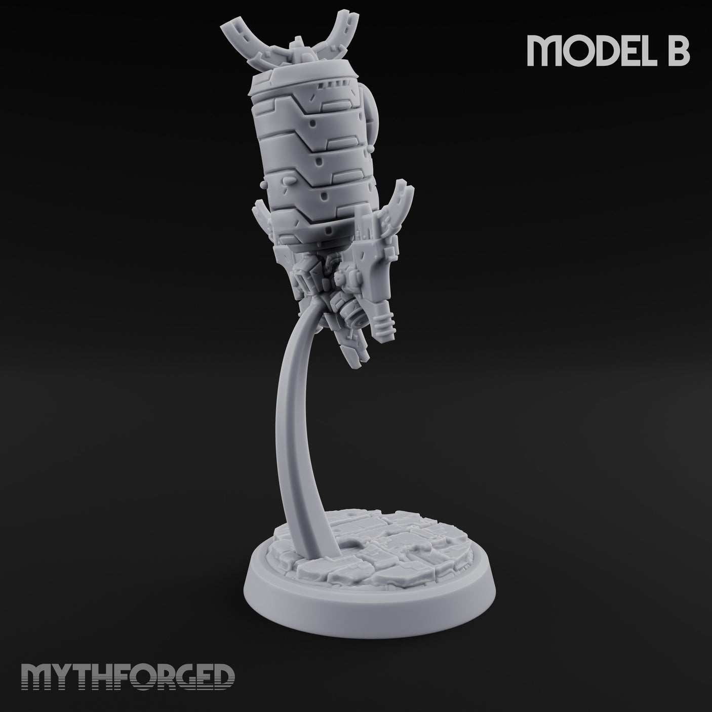 Antenna Topped Hovering Automaton Sentinel B Miniature for Dungeons and Dragons, Pathfinder or other TTRPGs