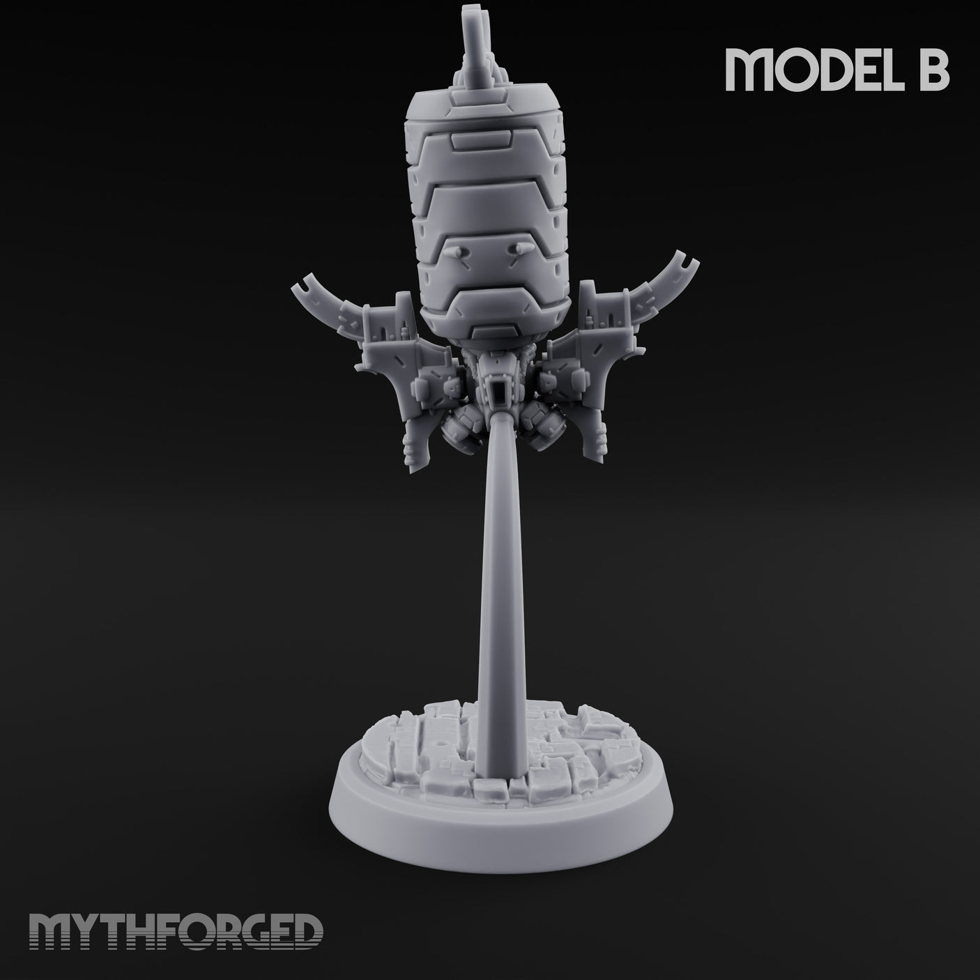 Antenna Topped Hovering Automaton Sentinel B Miniature for Dungeons and Dragons, Pathfinder or other TTRPGs
