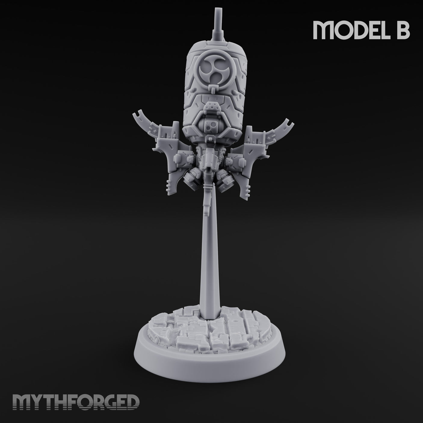 Antenna Topped Hovering Automaton Sentinels Miniature for Dungeons and Dragons, Pathfinder or other TTRPGs