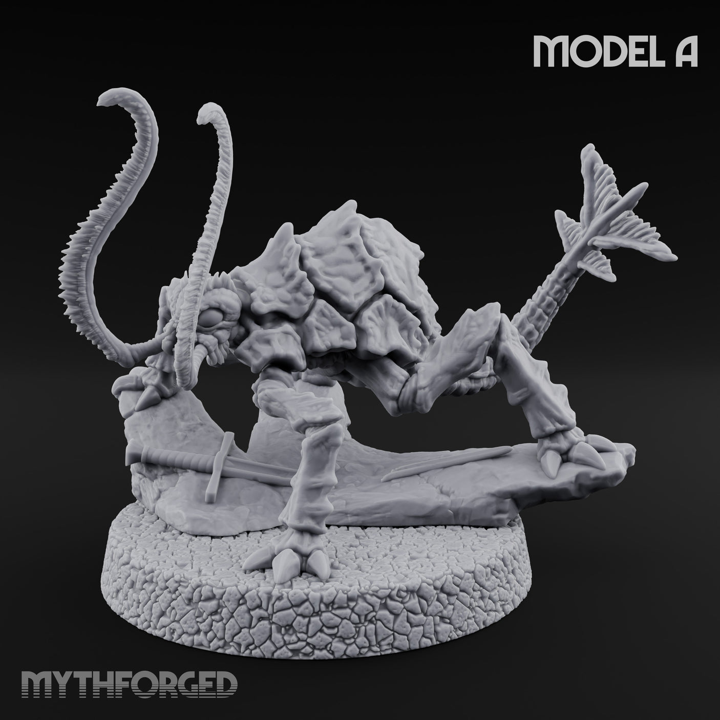 Antennae Twitching Rust Monster A Miniature for Dungeons and Dragons, Pathfinder or other TTRPGs