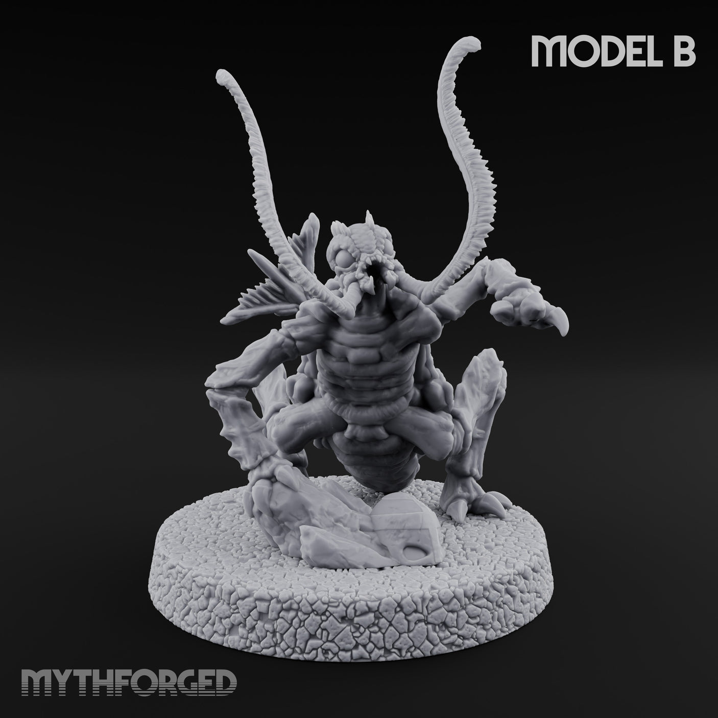 Antennae Twitching Rust Monster B Miniature for Dungeons and Dragons, Pathfinder or other TTRPGs