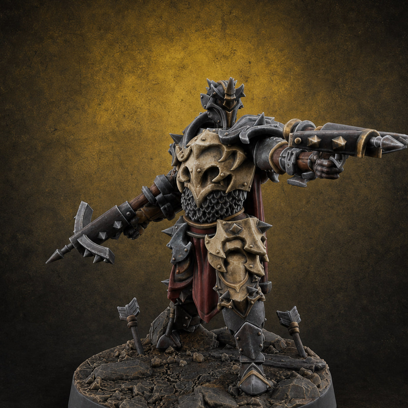 Cannon Crowned Sentinels E — painted concept preview (miniature supplied unpainted)