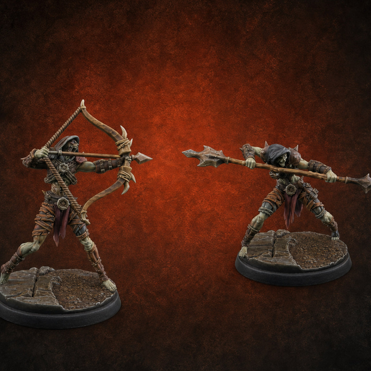 Drawing Back For The Shot Ghoul Archers — painted concept preview (miniature supplied unpainted)
