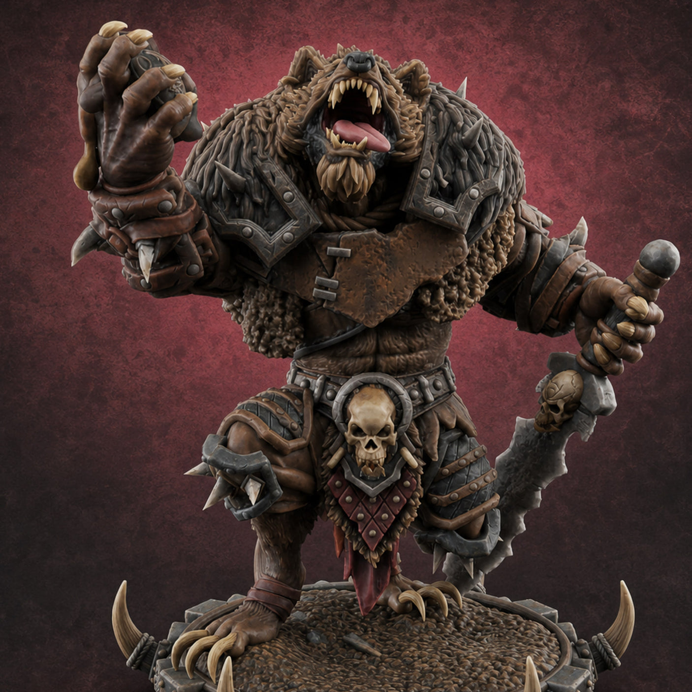 The Bloodhowl Gnolls F — painted concept preview (miniature supplied unpainted)