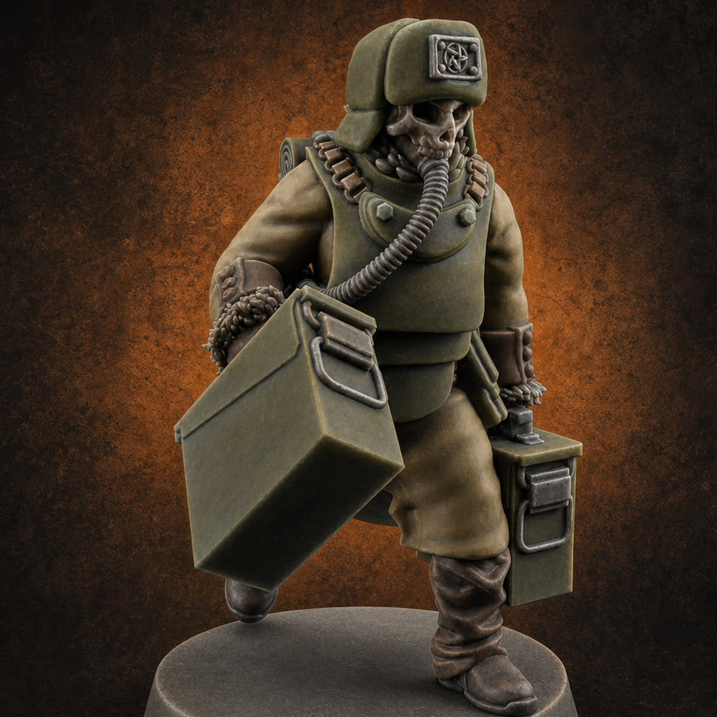 Munitions Running Human Guardsmen A — painted concept preview (miniature supplied unpainted)