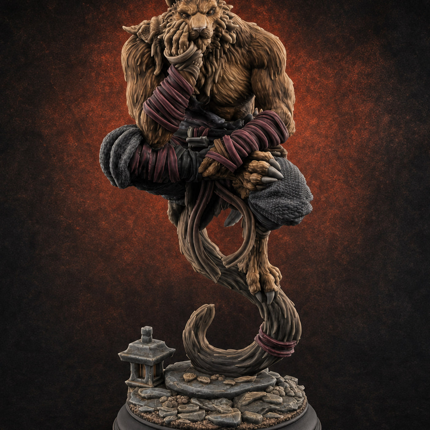 Levitating Meditation Rakshasa Monk Miniature for Dungeons and Dragons, Pathfinder or other TTRPGs