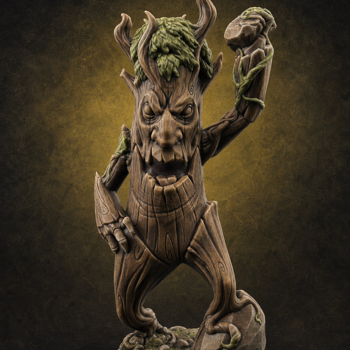 Branches Raised Triumphant Treant Warden Miniature for Dungeons and Dragons, Pathfinder or other TTRPGs