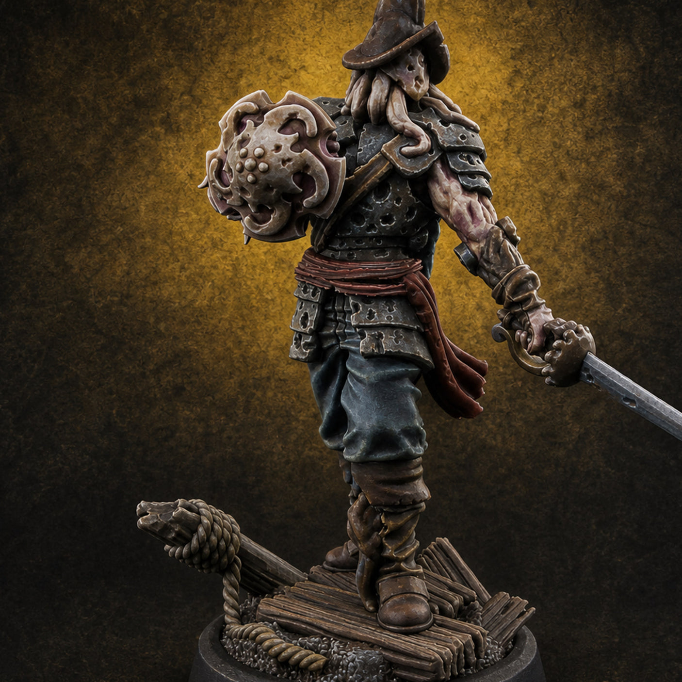 Tentacle Writhing Sword Levelling Voidtouched Swordsman D — painted concept preview (miniature supplied unpainted)