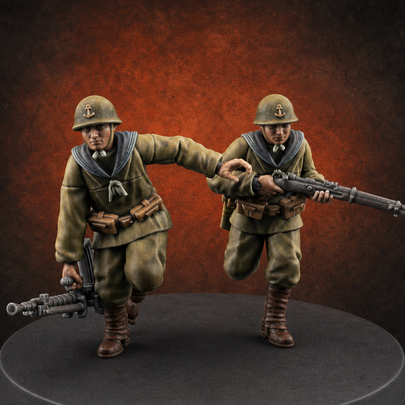 World War 2 Japanese LMG Teams A Miniature for Dungeons and Dragons, Pathfinder or other TTRPGs