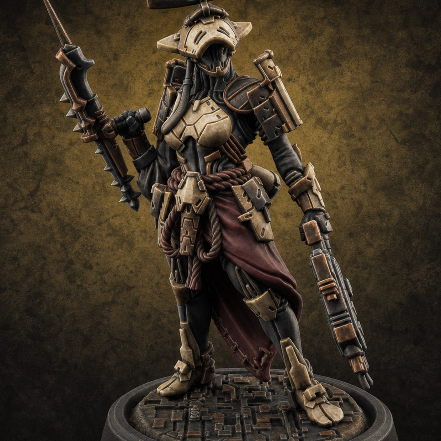 Blade Raising Automaton Warrior Miniature for Dungeons and Dragons, Pathfinder or other TTRPGs