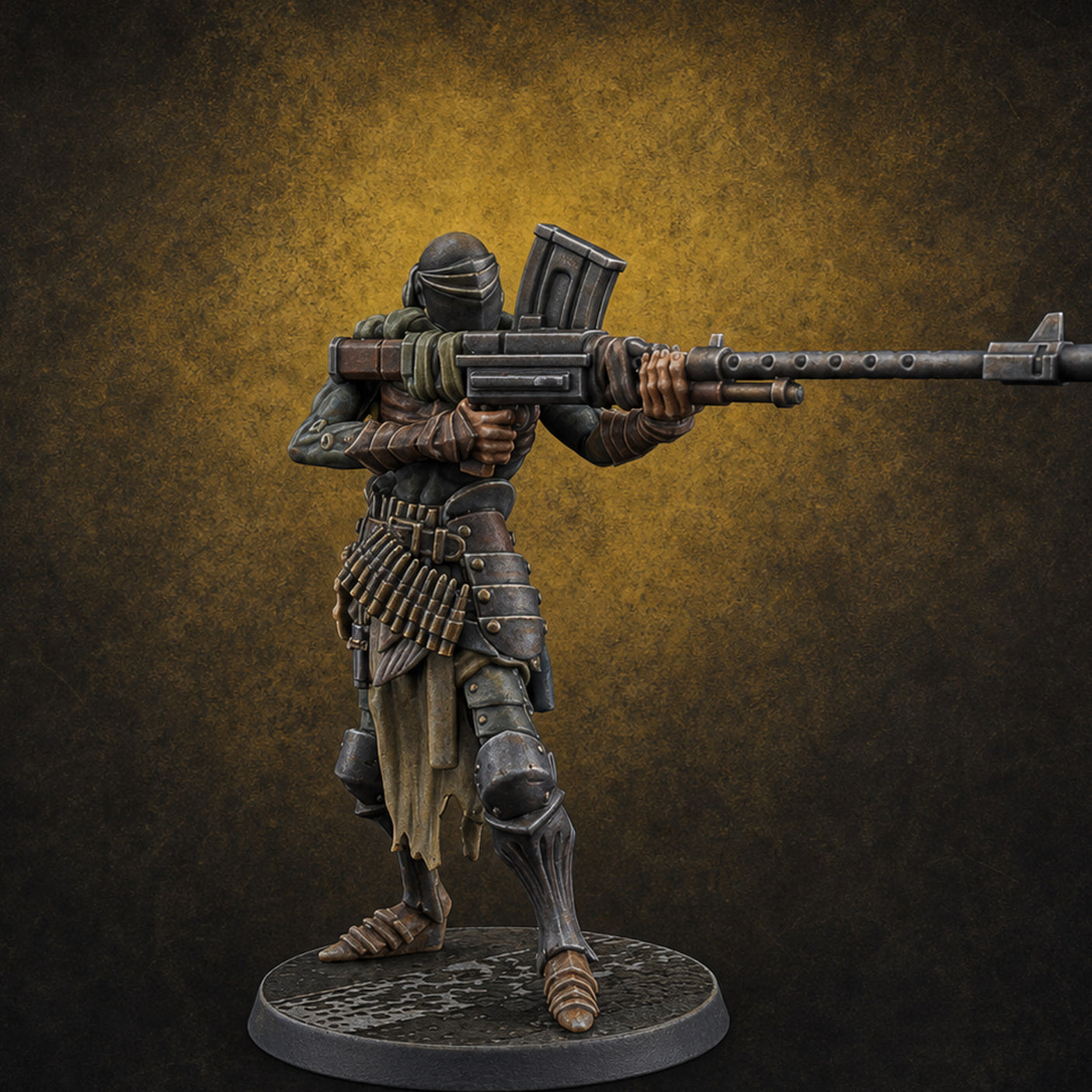 Rifle Shouldered Sight Taking Anti-Tank Trooper — painted concept preview (miniature supplied unpainted)