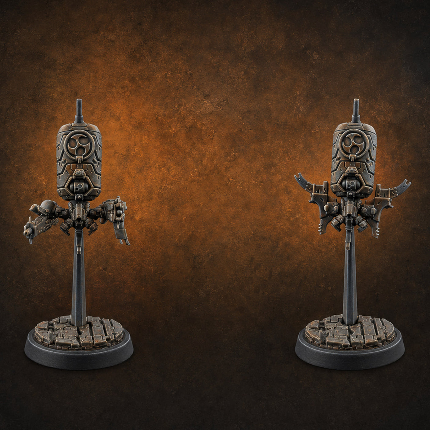 Antenna Topped Hovering Automaton Sentinels Miniature for Dungeons and Dragons, Pathfinder or other TTRPGs