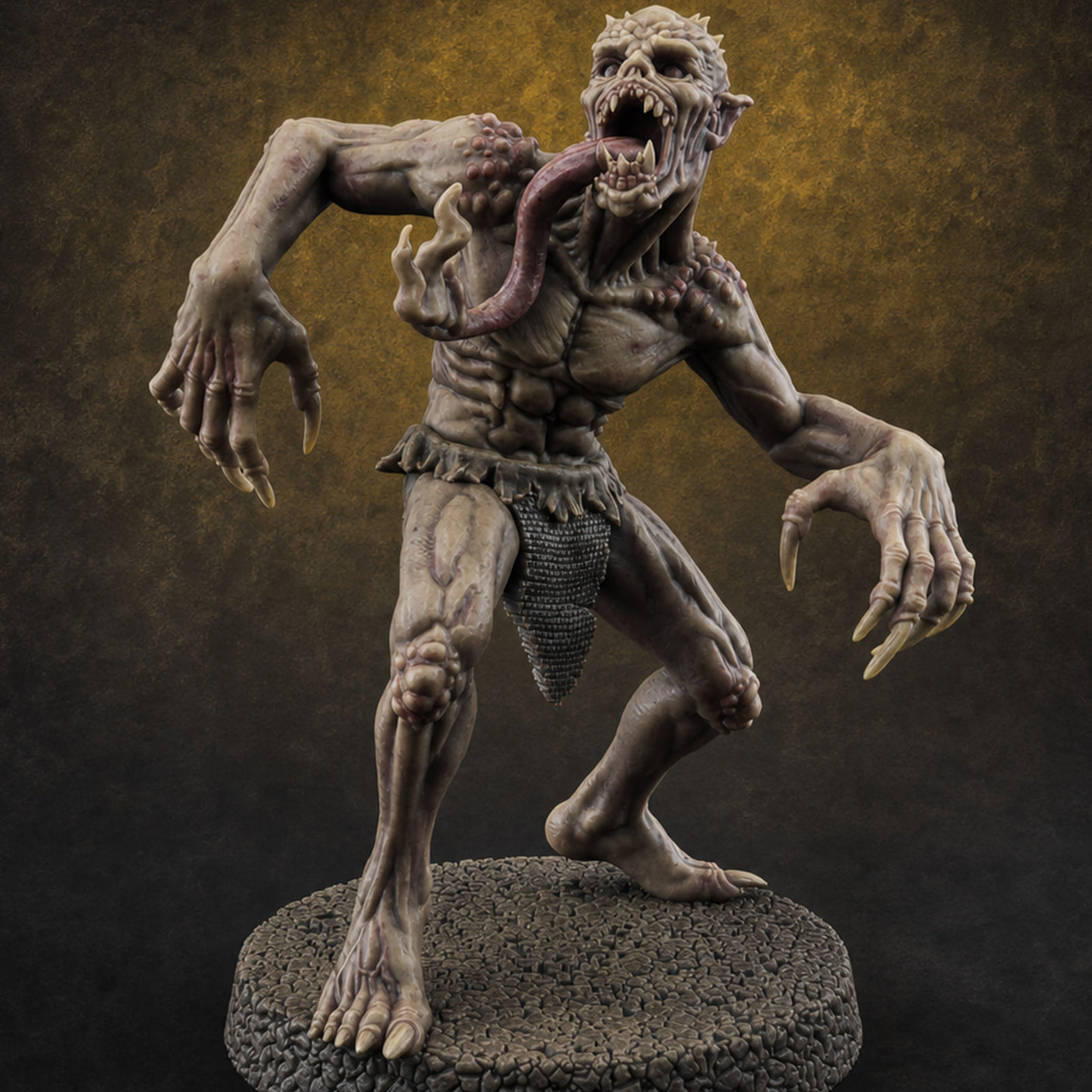 Clawing Ravenously Ghoul D Miniature for Dungeons and Dragons, Pathfinder or other TTRPGs