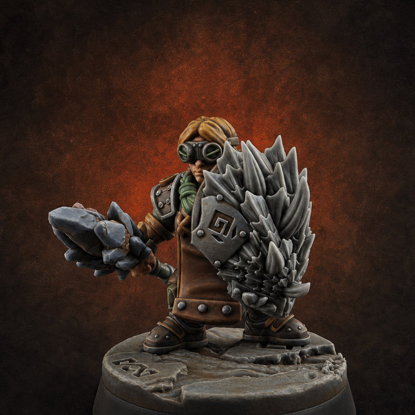 Smoke Venting Dwarf Gadgeteer E Miniature for Dungeons and Dragons, Pathfinder or other TTRPGs