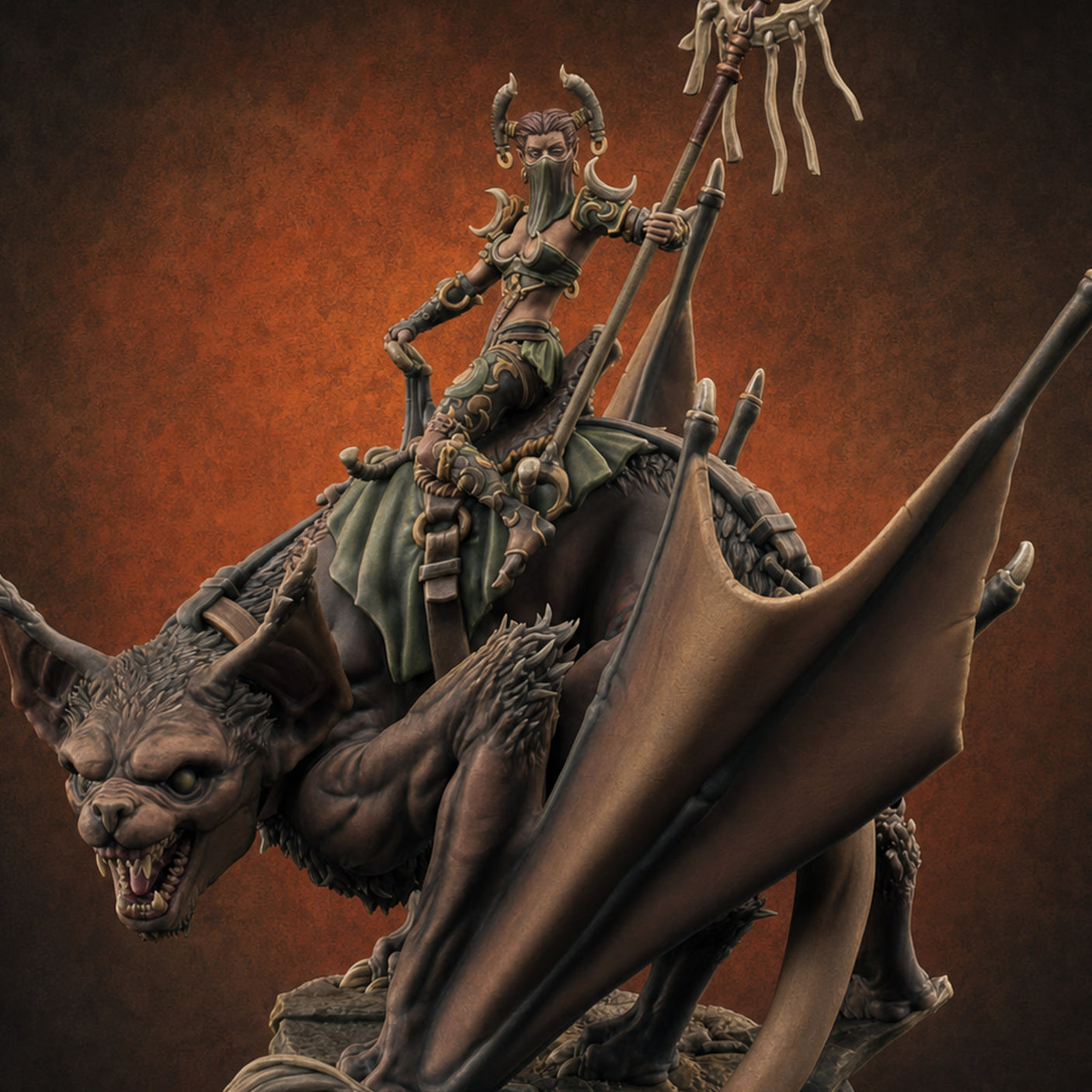 Upside Down Worshipping Elf Skyriders B Miniature for Dungeons and Dragons, Pathfinder or other TTRPGs