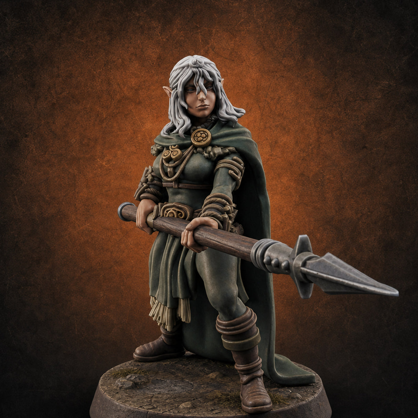 Spear Warden Elf Warriors B Miniature for Dungeons and Dragons, Pathfinder or other TTRPGs