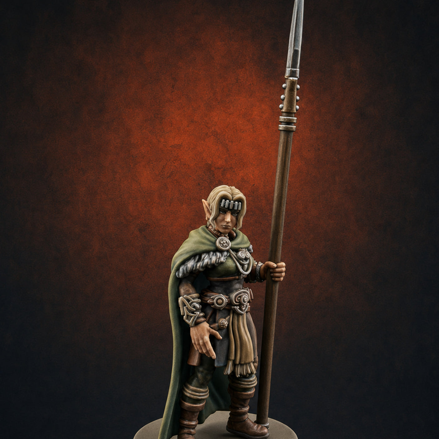 Spear Warden Elf Warriors I Miniature for Dungeons and Dragons, Pathfinder or other TTRPGs