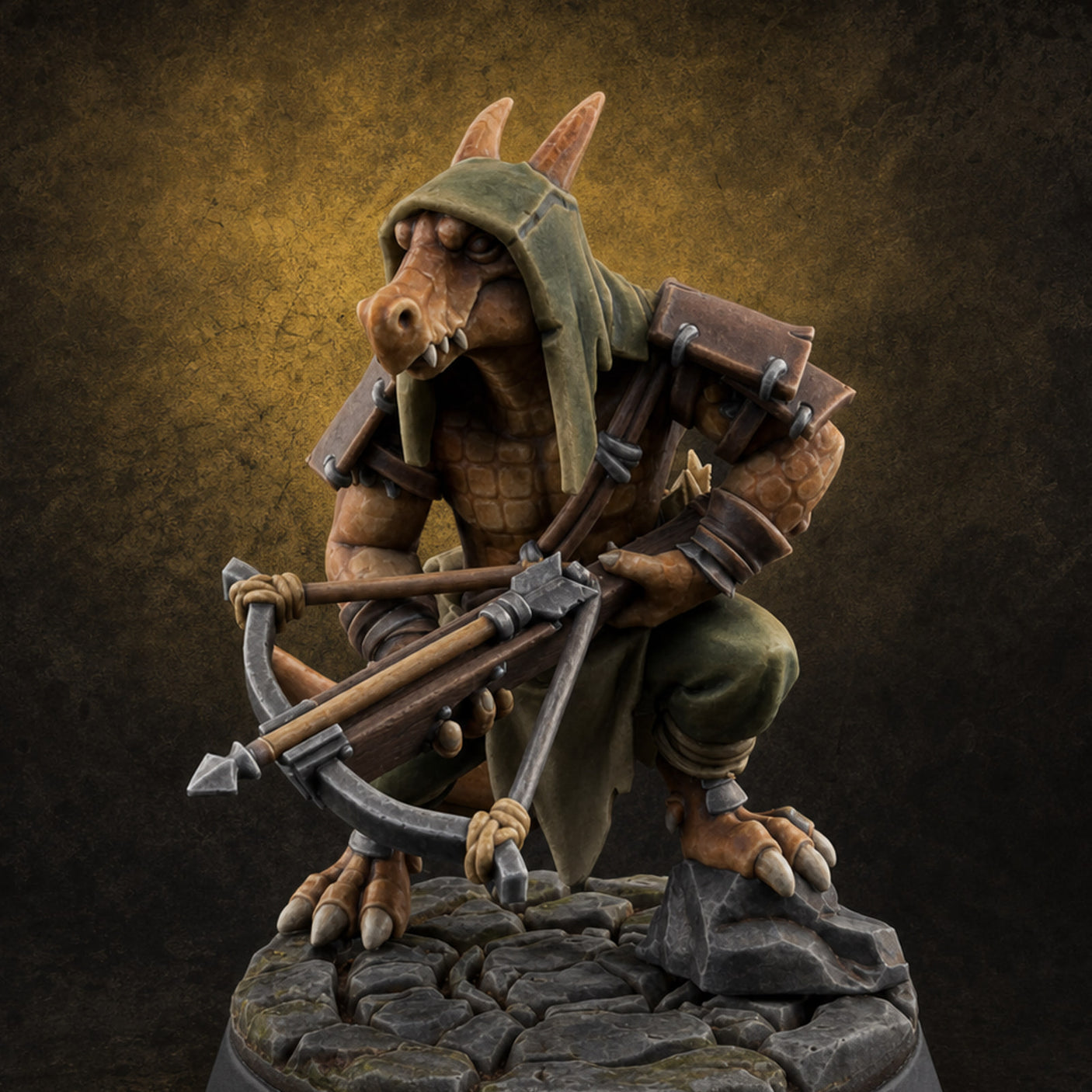 Bolt And Arrow Loosing Kobold Scout A Miniature for Dungeons and Dragons, Pathfinder or other TTRPGs