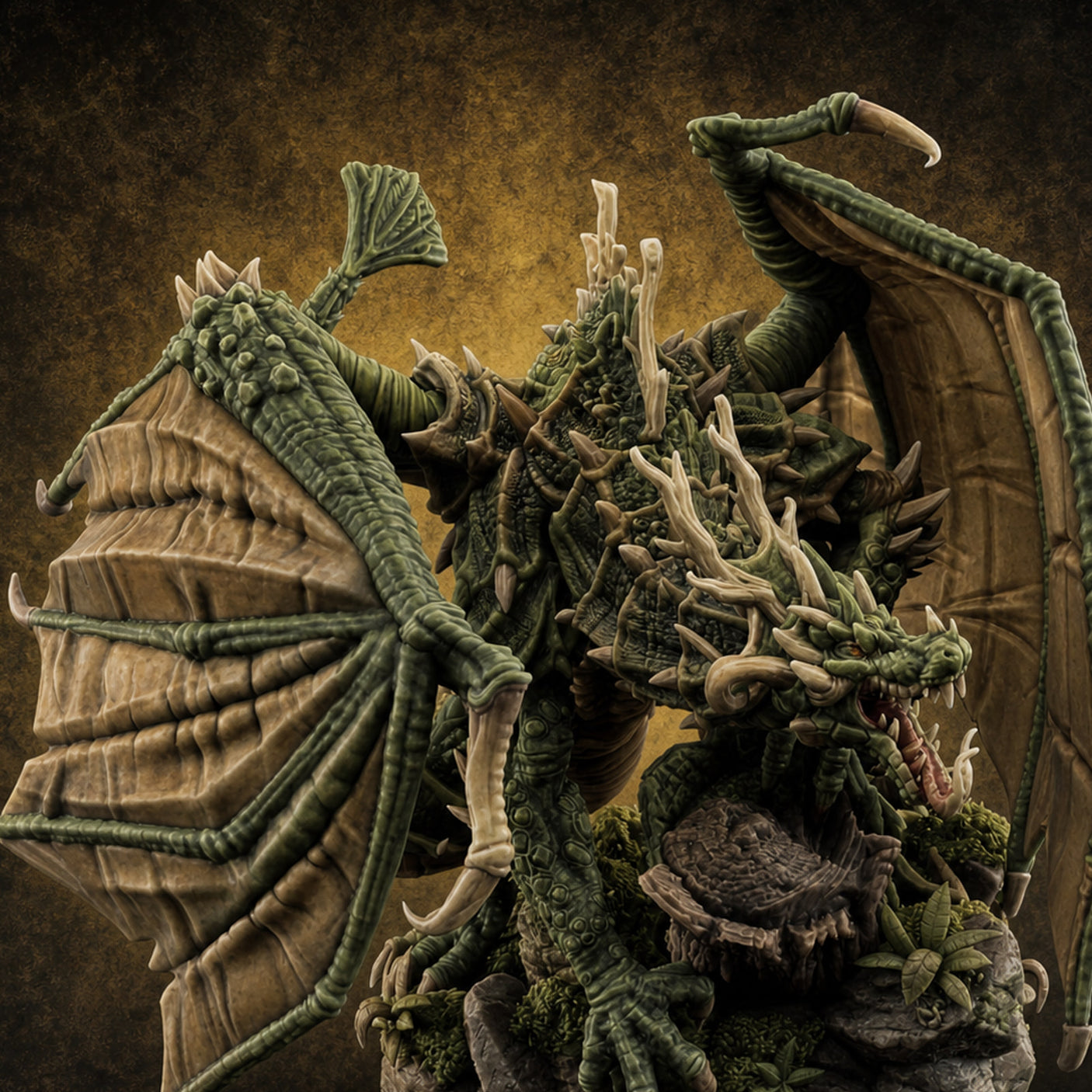 Poison To All Green Dragon — painted concept preview (miniature supplied unpainted)