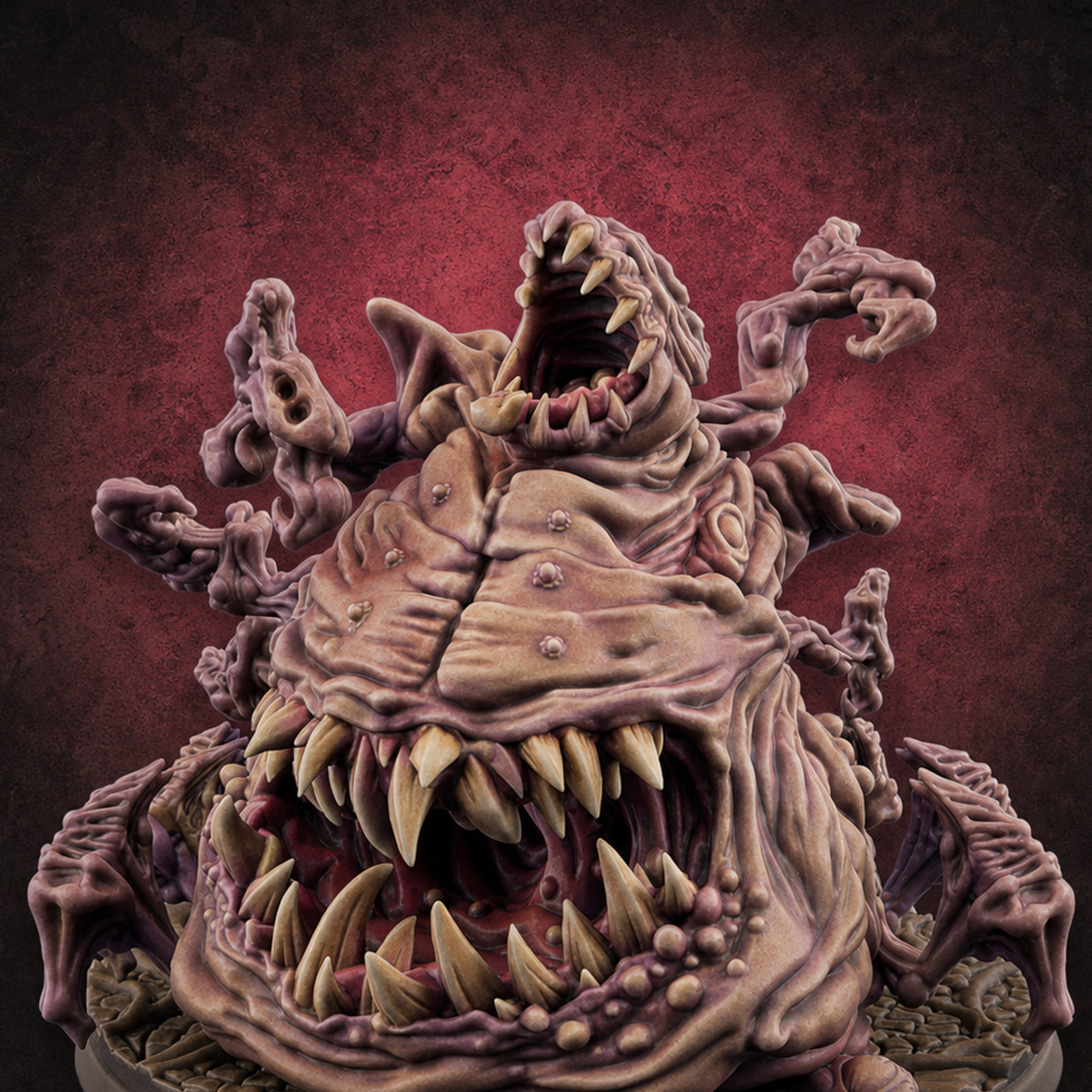 Mouths Gnashing Wide Great Old One Monstrosity — painted concept preview (miniature supplied unpainted)