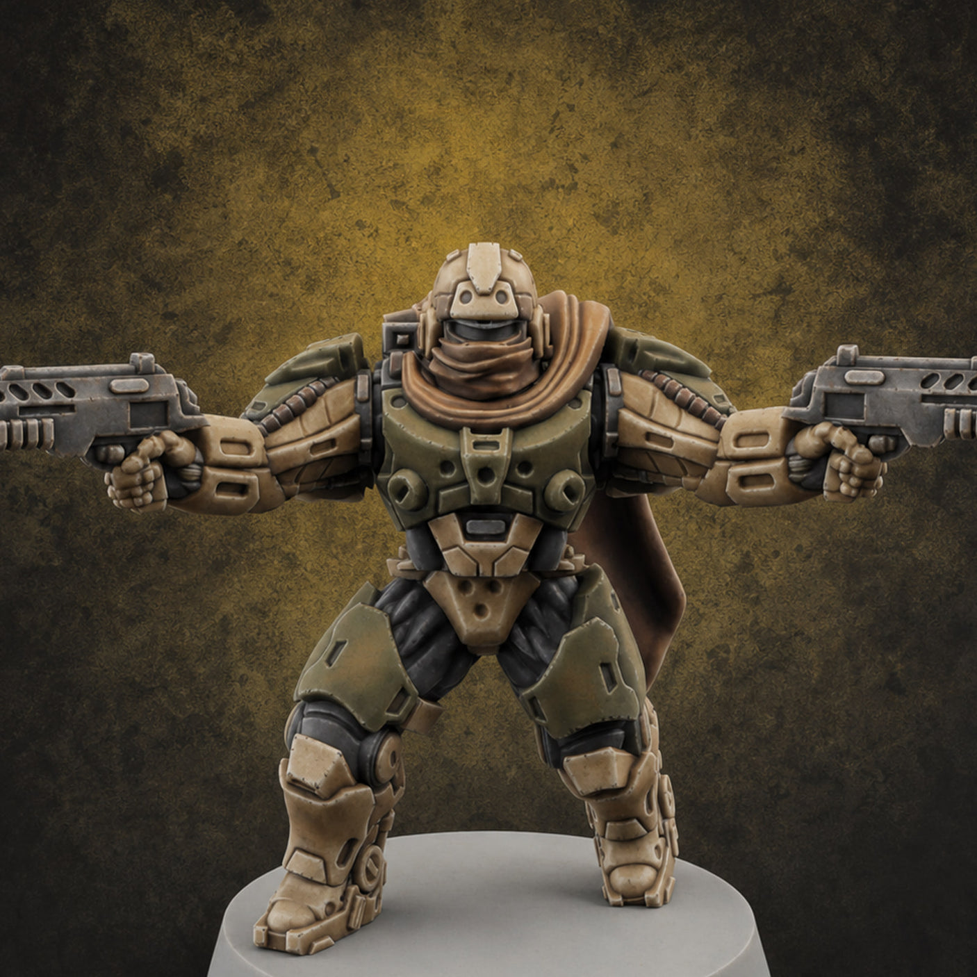 Heavy Armoured Desert Trooper F Miniature for Dungeons and Dragons, Pathfinder or other TTRPGs