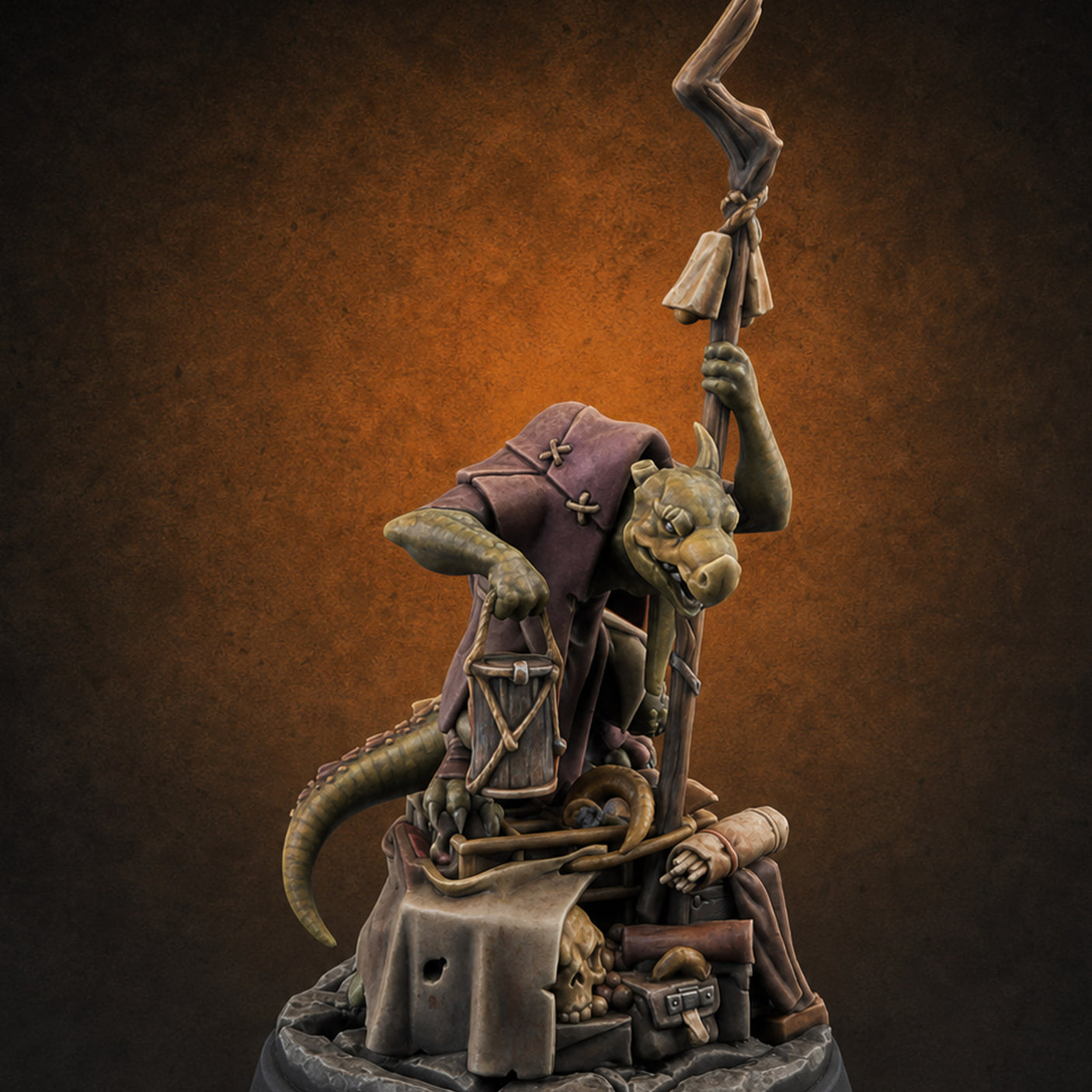 Hoarding Over Treasure Kobold Merchant Miniature for Dungeons and Dragons, Pathfinder or other TTRPGs