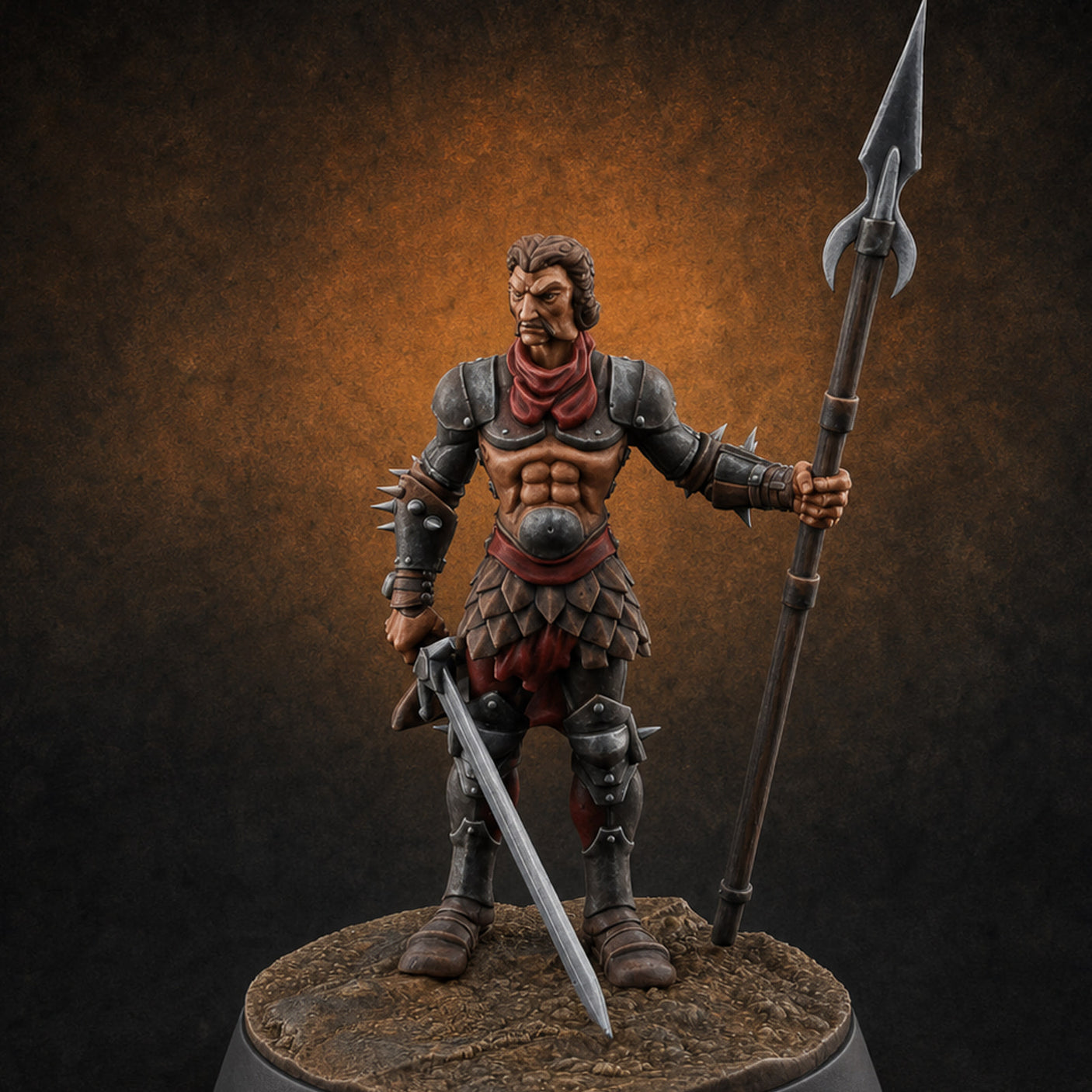 Masked Human Gladiator Miniature for Dungeons and Dragons, Pathfinder or other TTRPGs