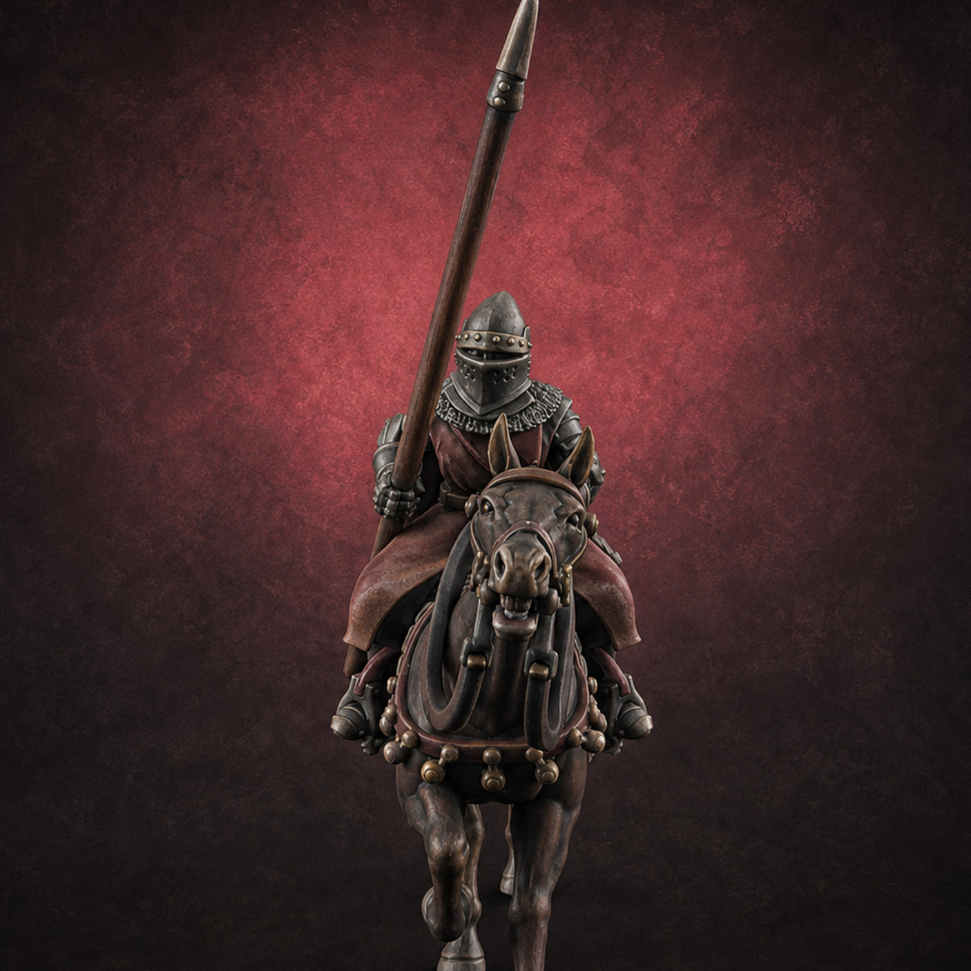 Charging Forward Mounted Human Lancers D — painted concept preview (miniature supplied unpainted)