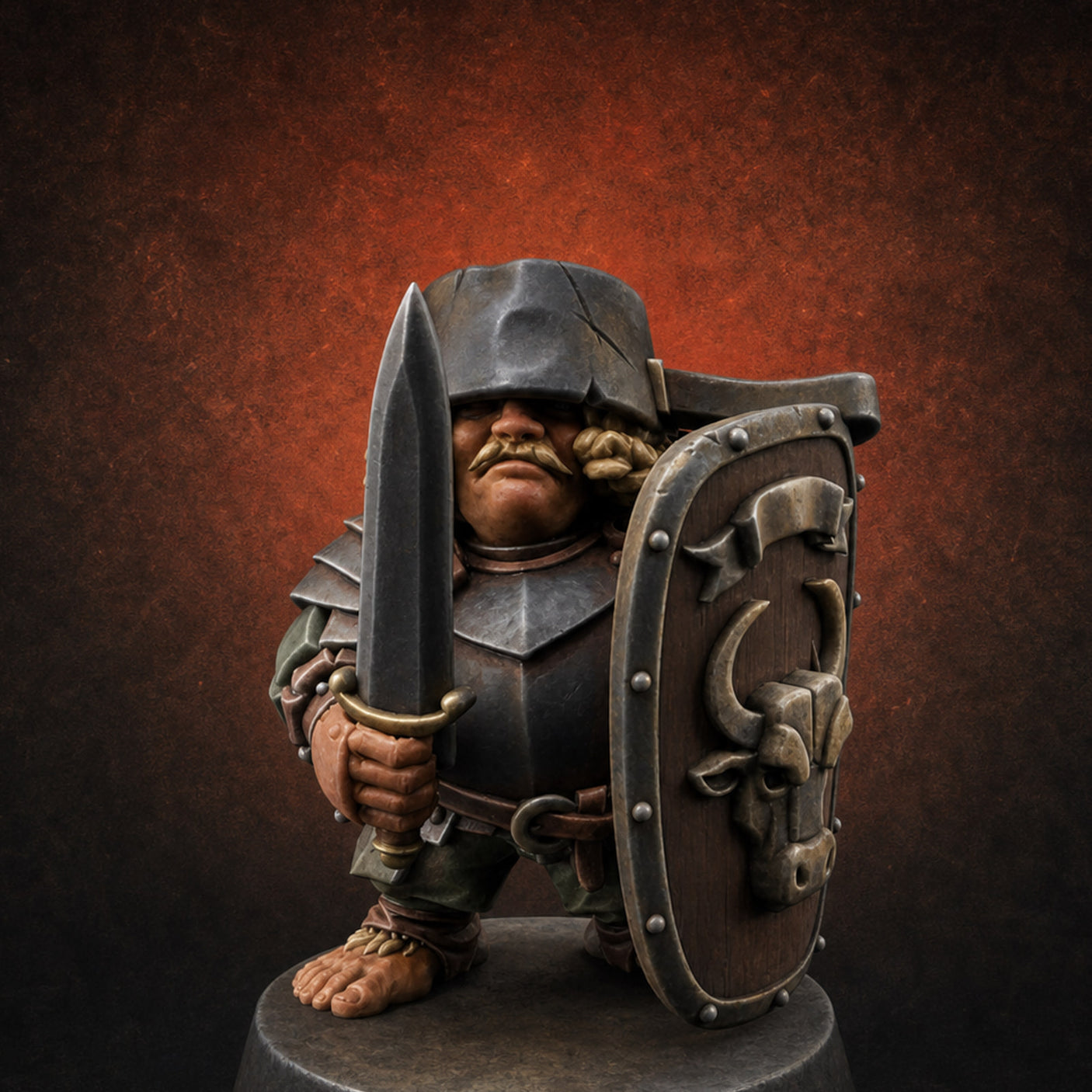 Defending Halfling Warriors D Miniature for Dungeons and Dragons, Pathfinder or other TTRPGs