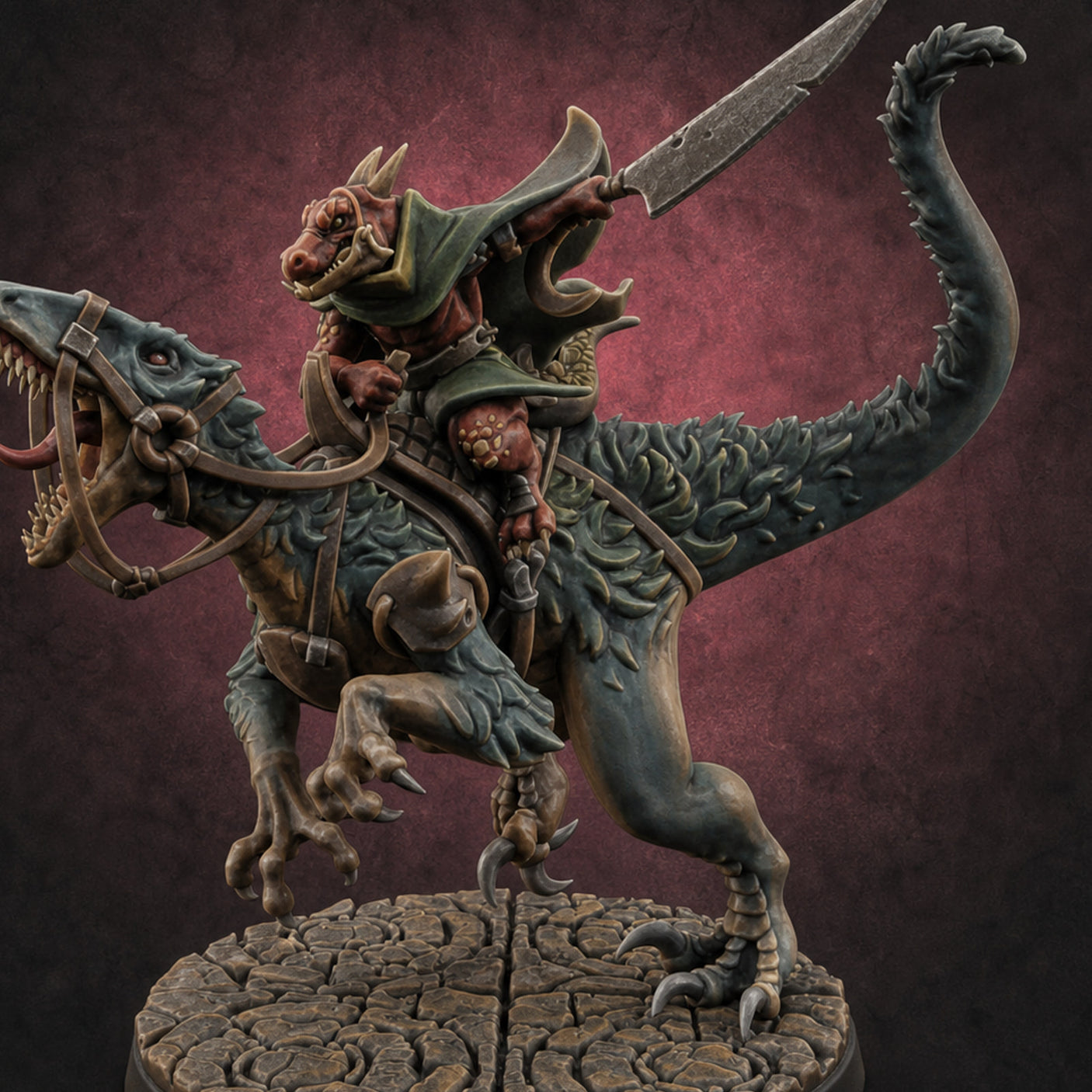 Raptor Riding Kobold Beast Rider A Miniature for Dungeons and Dragons, Pathfinder or other TTRPGs