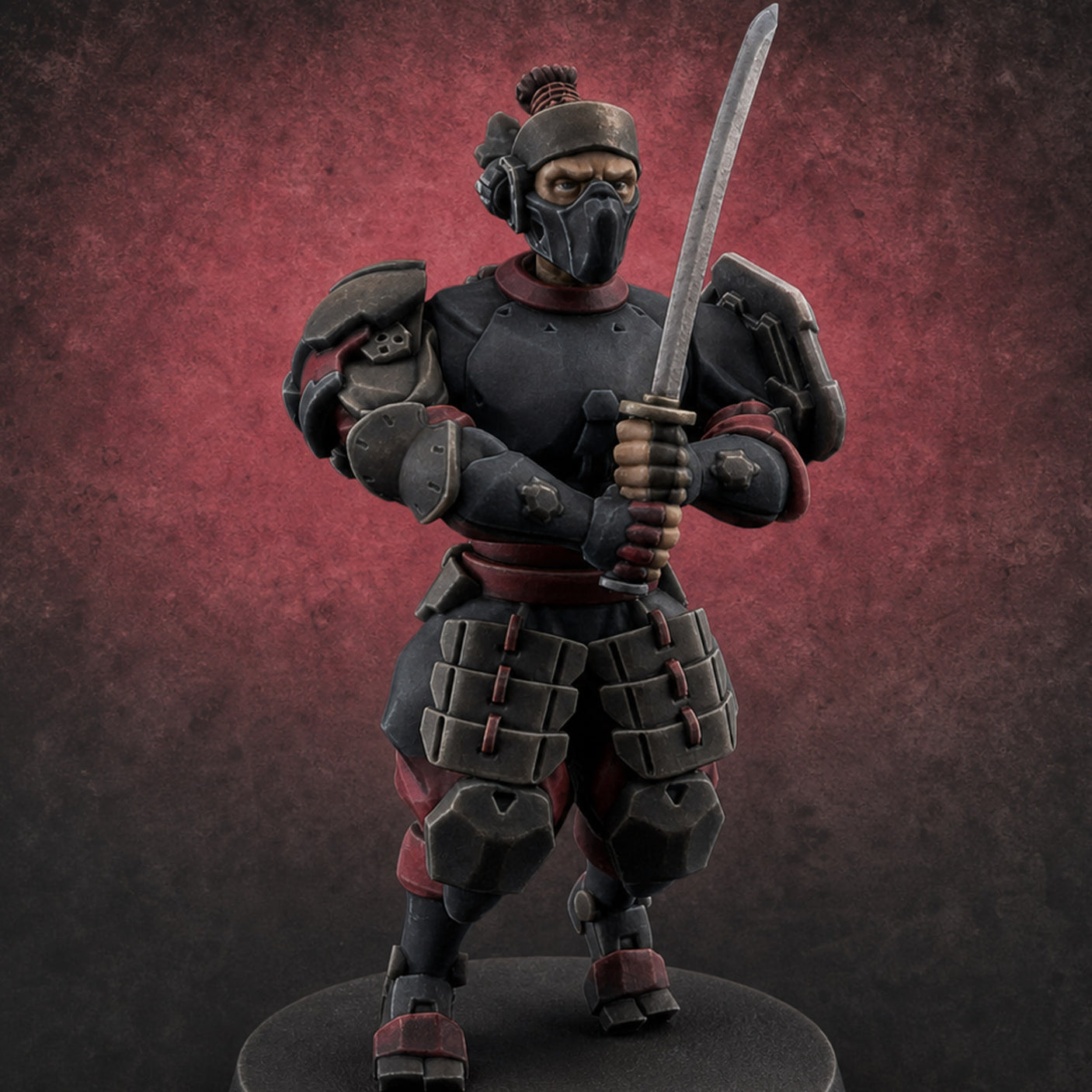 Locked And Loaded Cyber Ninjas E — painted concept preview (miniature supplied unpainted)