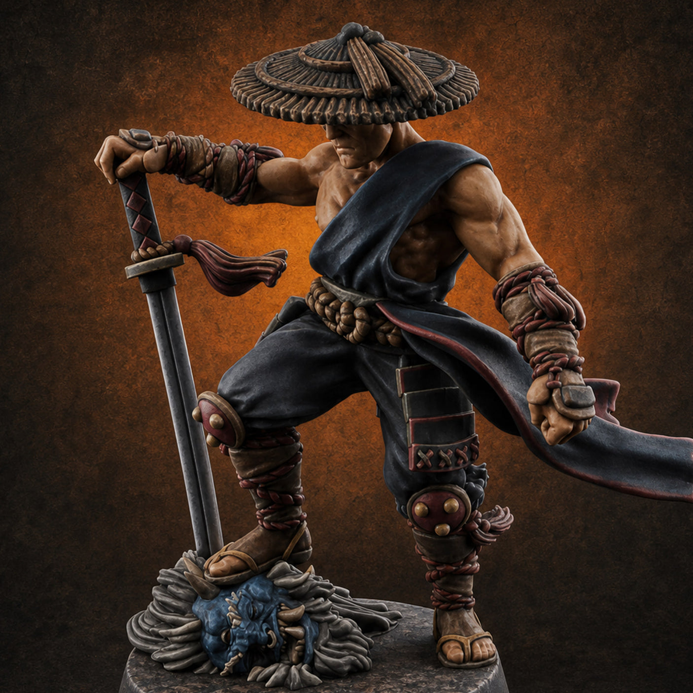 Oni Head Trophy Samurai Slayer Miniature for Dungeons and Dragons, Pathfinder or other TTRPGs