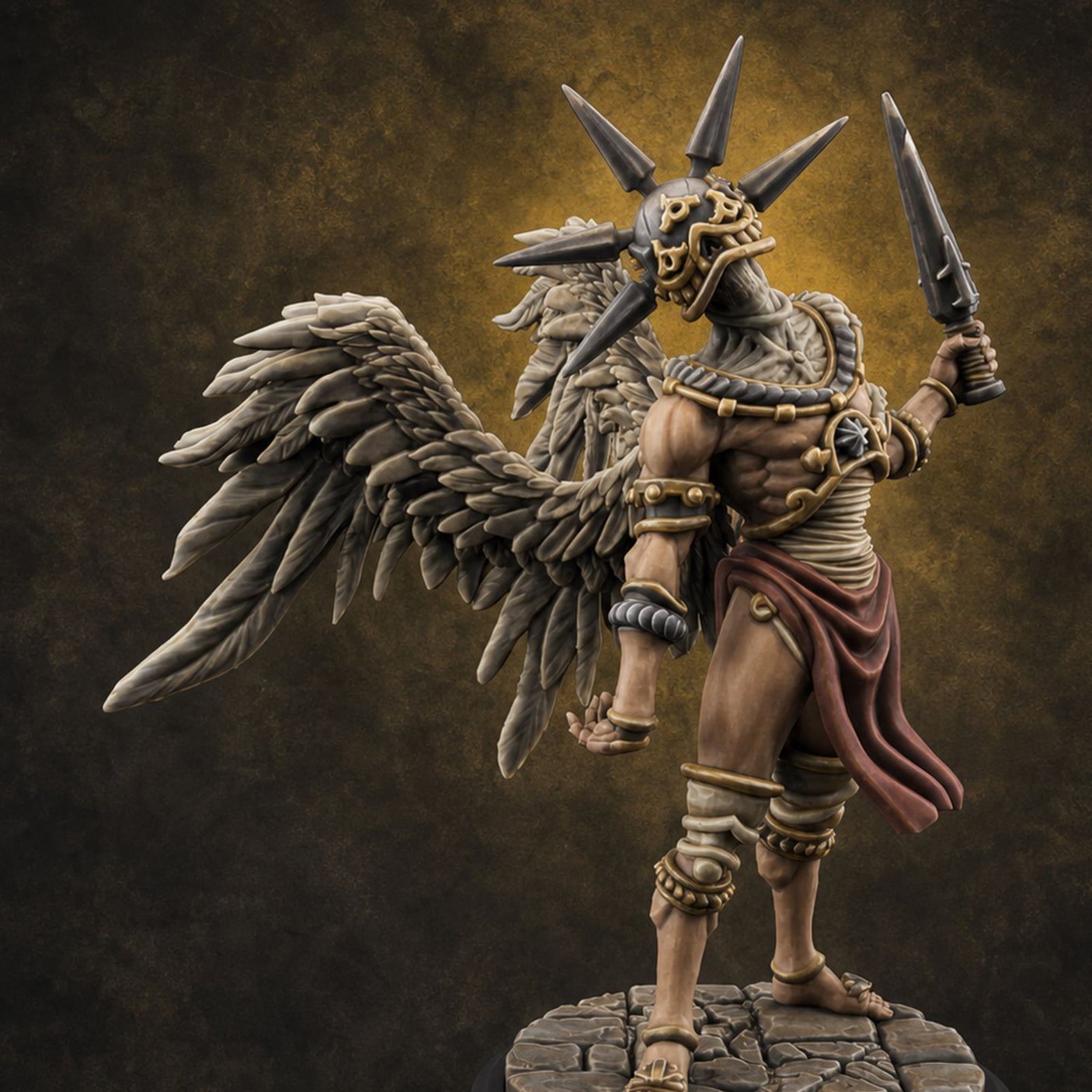 Staff Bearing Angel Priest A Miniature for Dungeons and Dragons, Pathfinder or other TTRPGs
