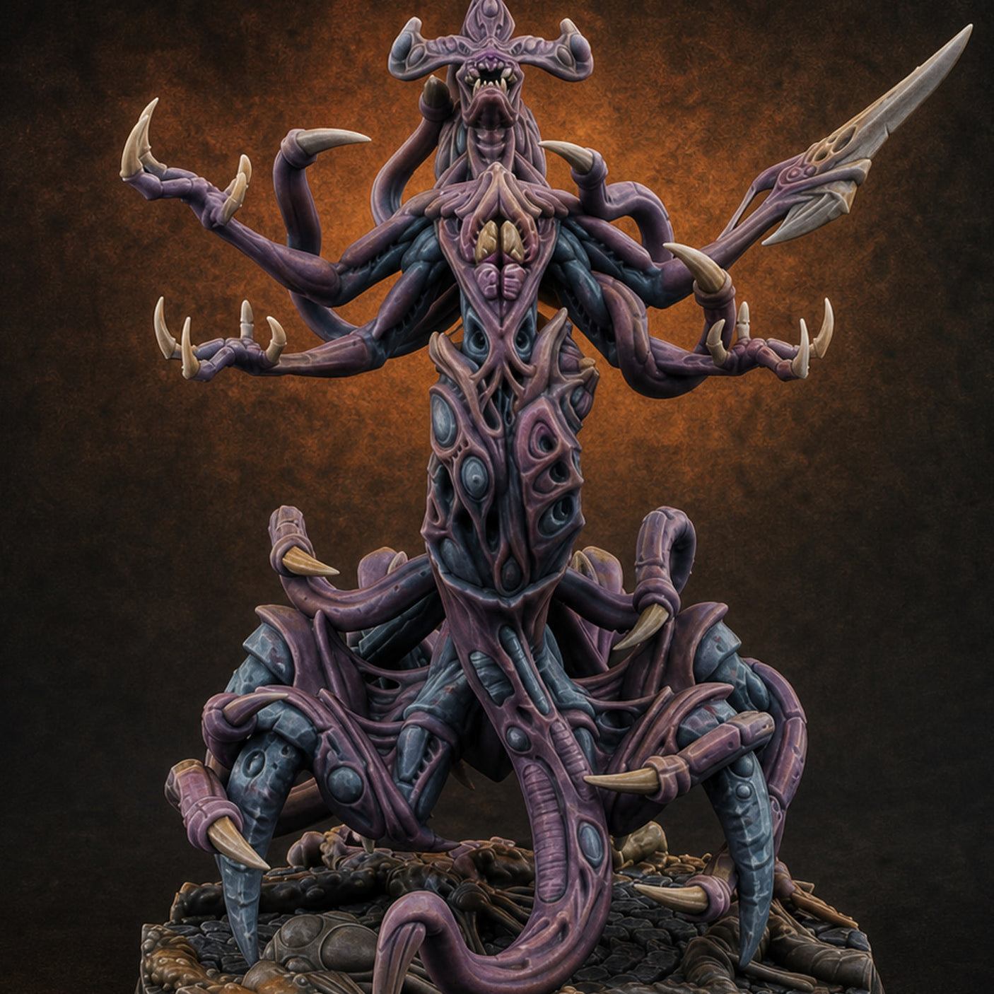 Tendrils Spreading Wide Illithid Matriarchs A — painted concept preview (miniature supplied unpainted)