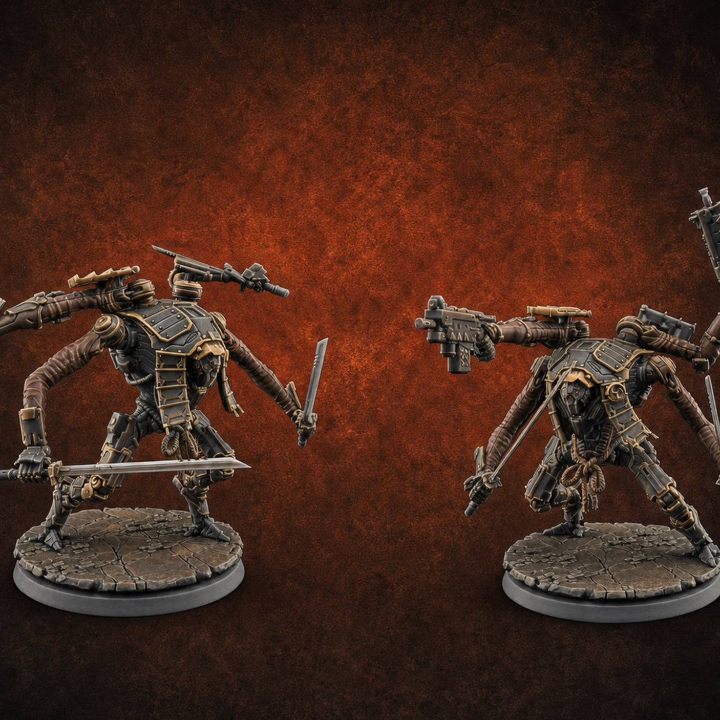 Multi Armed Slashing Automaton Warriors Miniature for Dungeons and Dragons, Pathfinder or other TTRPGs