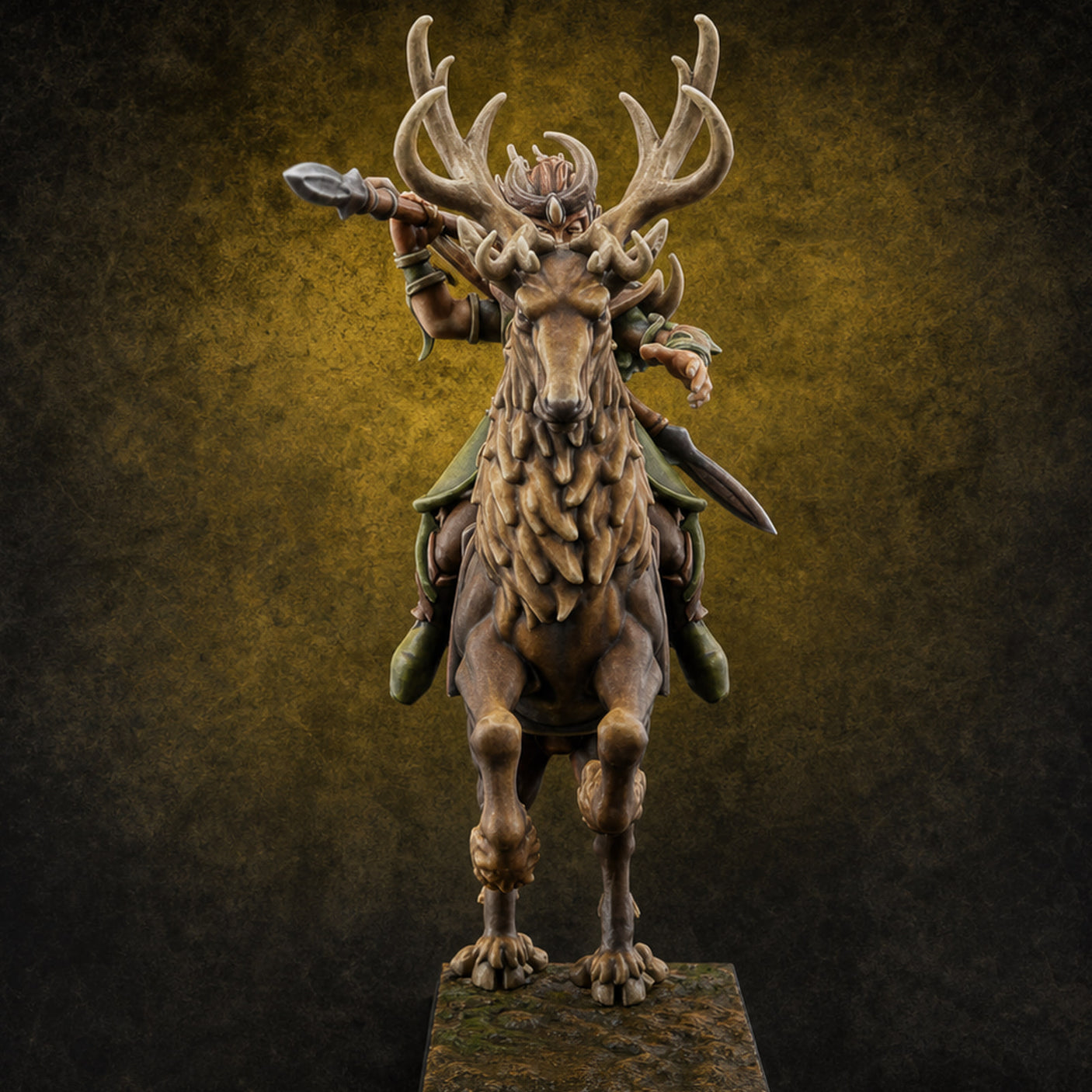 Antlered Tribe Forest Centaur F Miniature for Dungeons and Dragons, Pathfinder or other TTRPGs