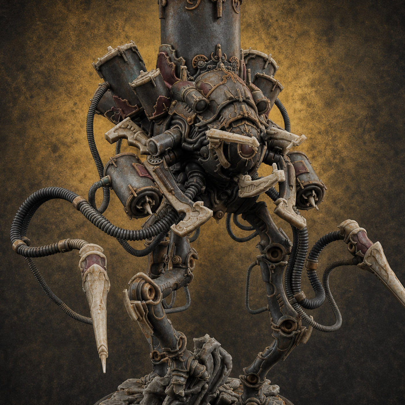 Tower Topped Tentacled Corpse Fleet Collectors A — painted concept preview (miniature supplied unpainted)