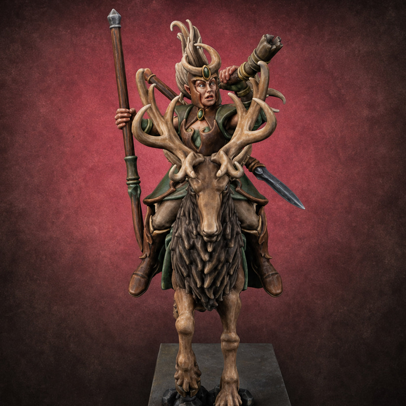 Antlered Tribe Forest Centaur H Miniature for Dungeons and Dragons, Pathfinder or other TTRPGs