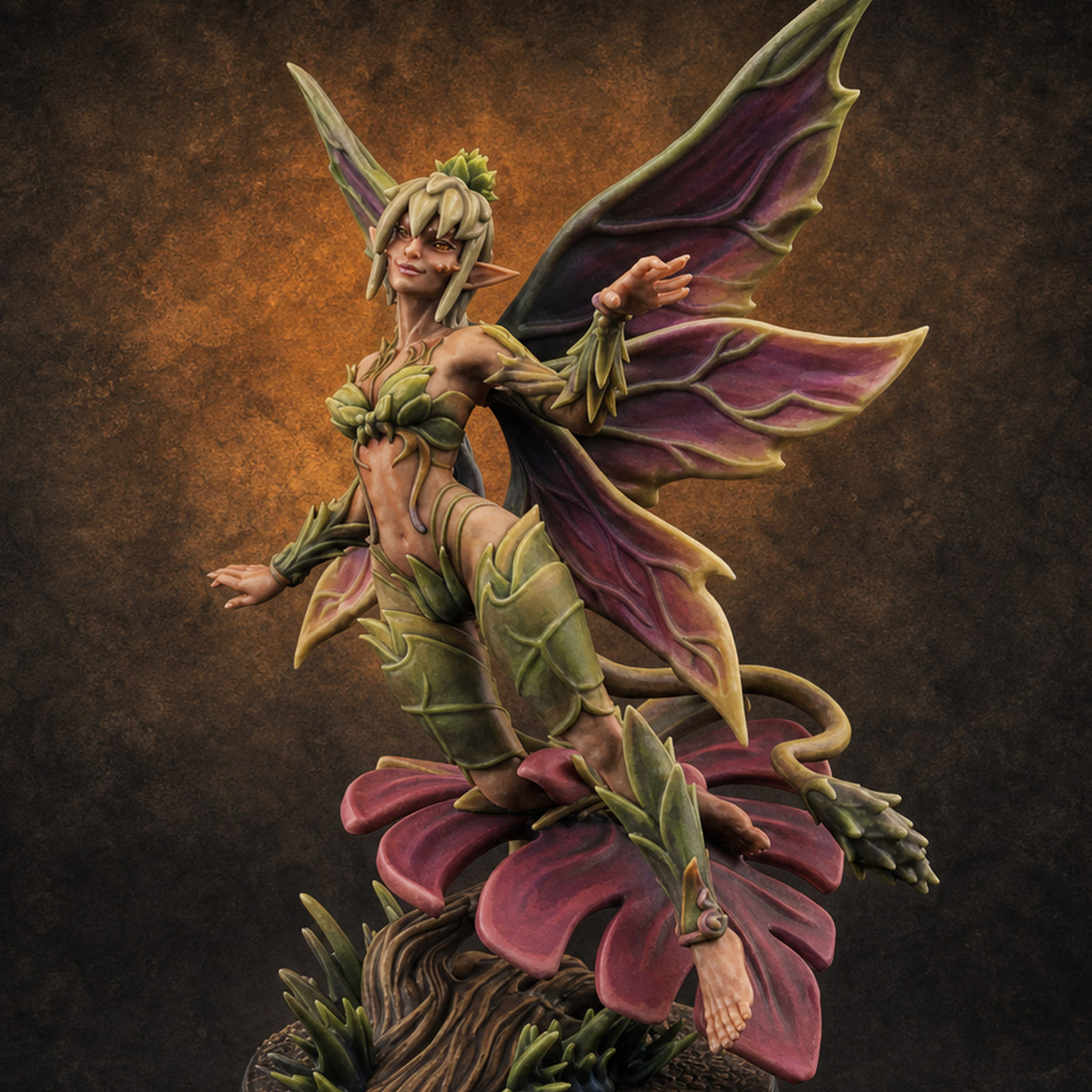 Wings Unfurling Gracefully Sprite Enchantresses A — painted concept preview (miniature supplied unpainted)