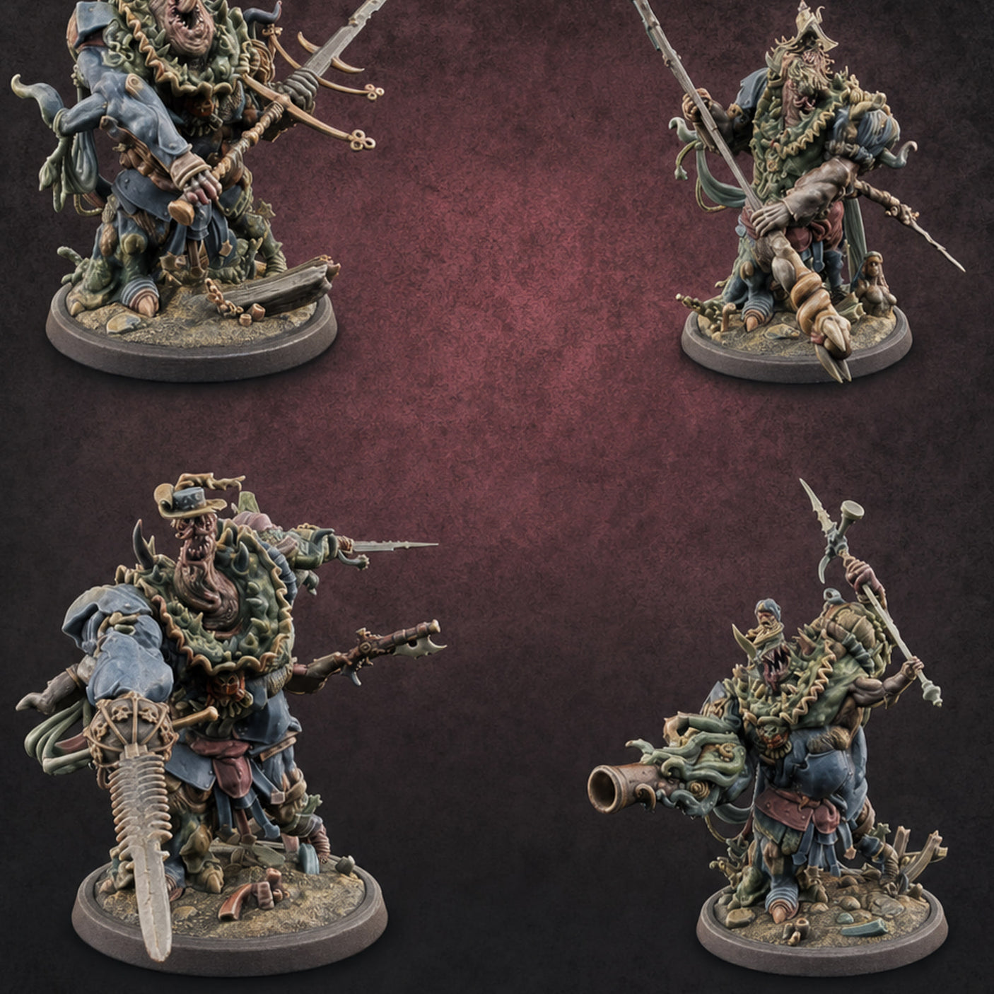 Barnacle Encrusted Dead Sailors Miniature for Dungeons and Dragons, Pathfinder or other TTRPGs
