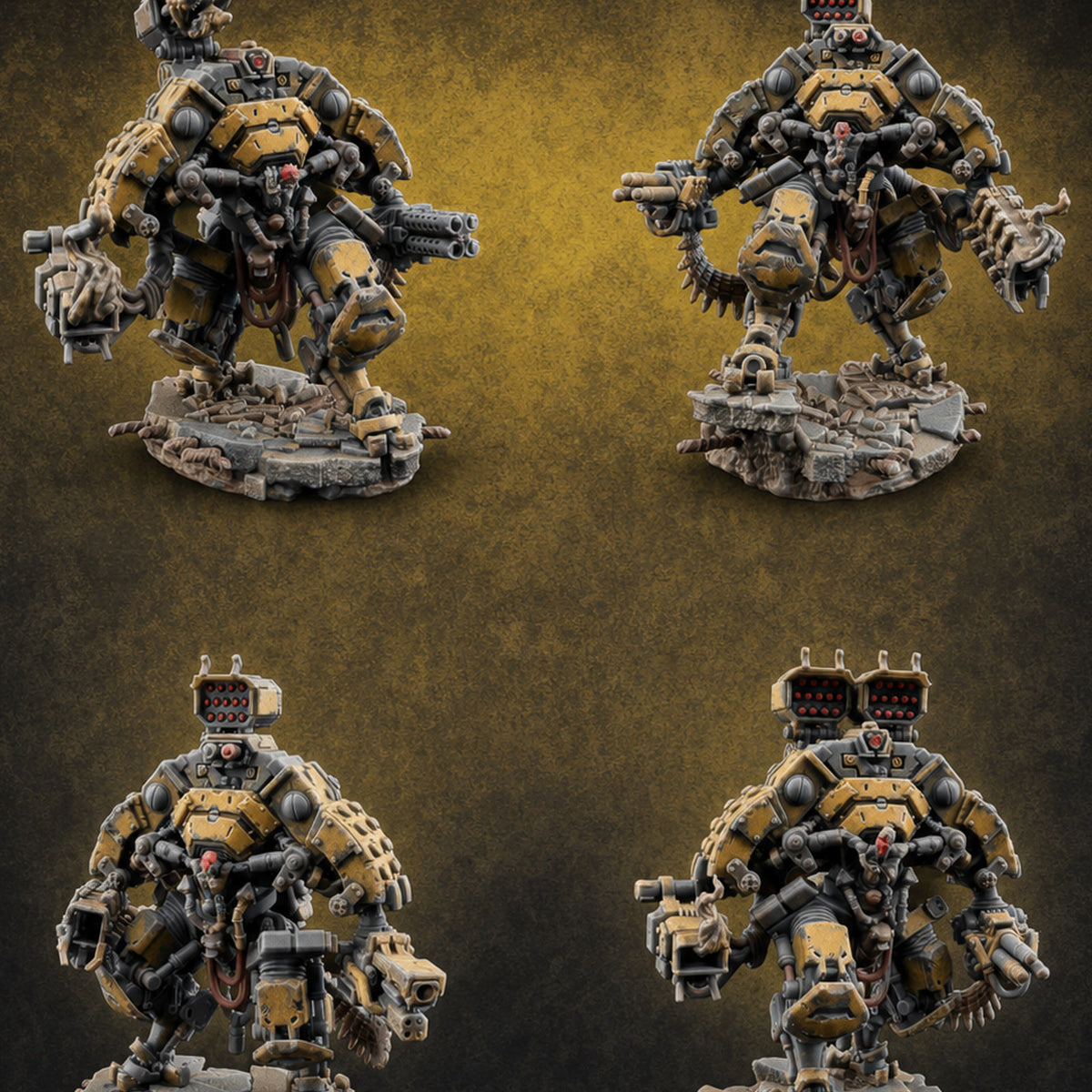 Junkyard Stomping Necrolinked Mechs Miniature for Dungeons and Dragons, Pathfinder or other TTRPGs