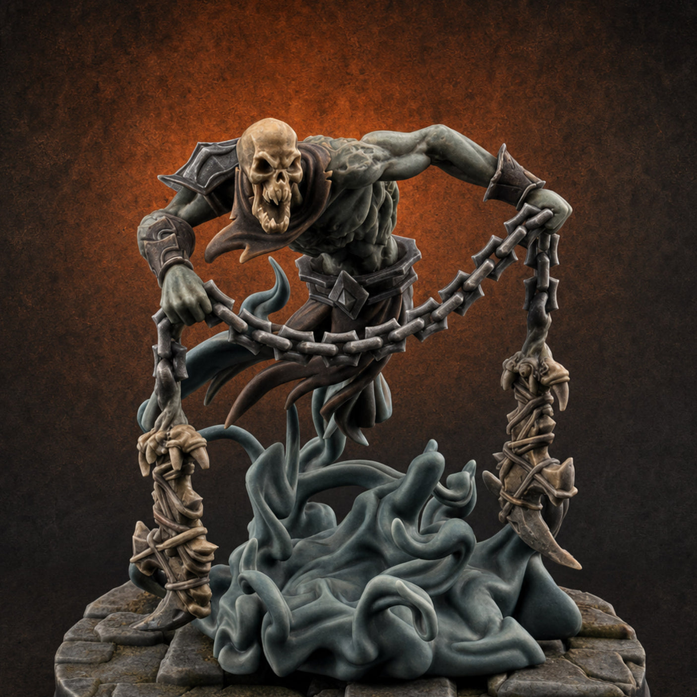 Chains Spread Wide Specter Warrior A — painted concept preview (miniature supplied unpainted)